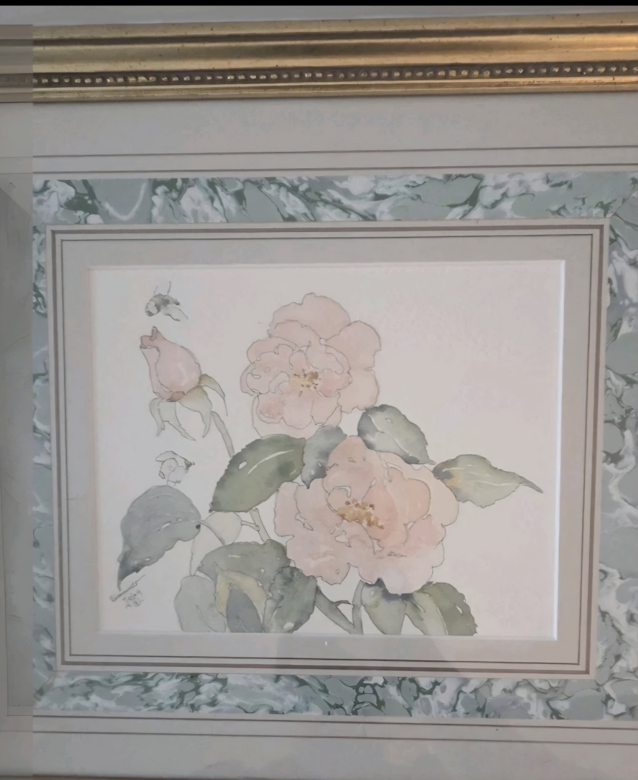 Orig 1981 Reisenauer Botanical Watercolor Painting Framed Swain Galleries NJ