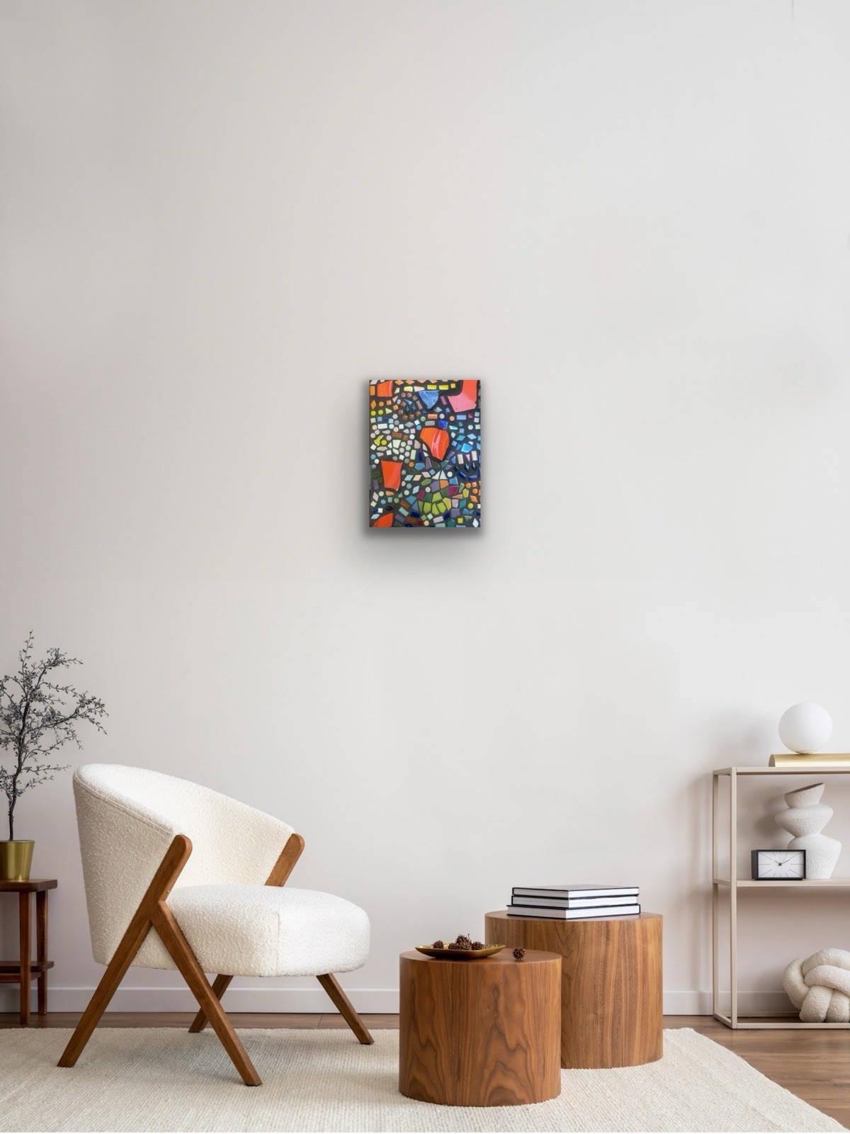 mosaic art by Melissa Bollen Abstract Tiles Orange Multicolor Contemporary Art