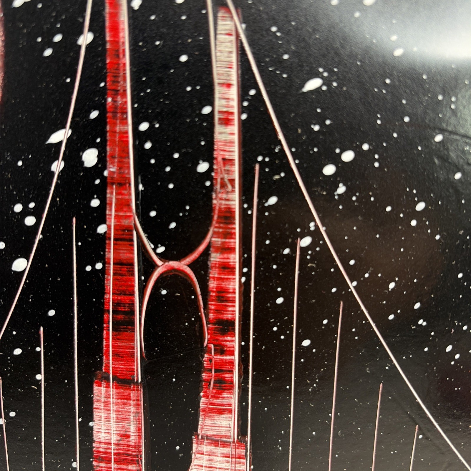 Original Spray Paint Art Painting Outer Space Sci-fi Planets Bridge Lighthouse