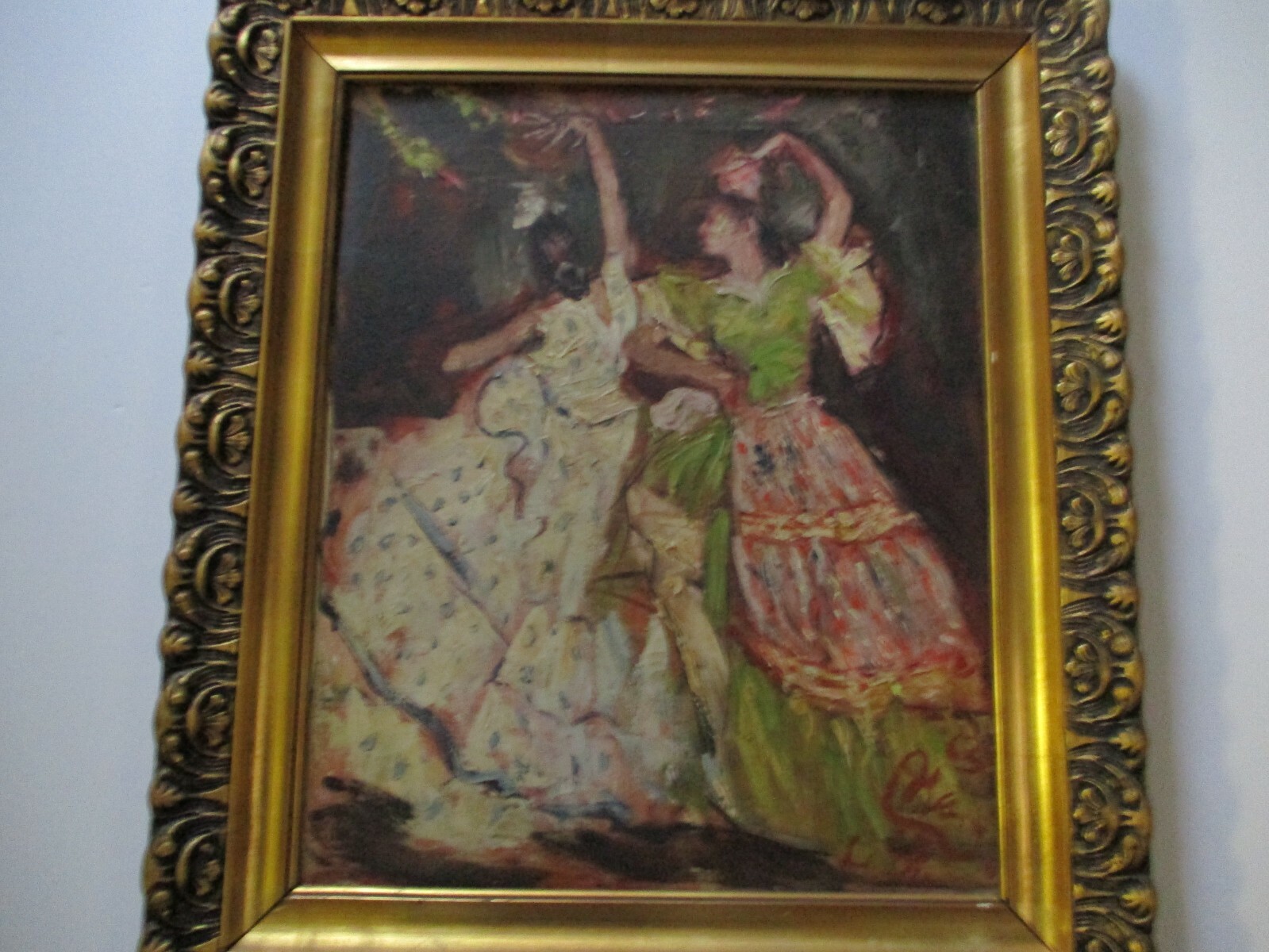 MASTERFUL IMPRESSIONIST OIL PAINTING PRETTY WOMEN FEMALE MODEL SPANISH DANCERS
