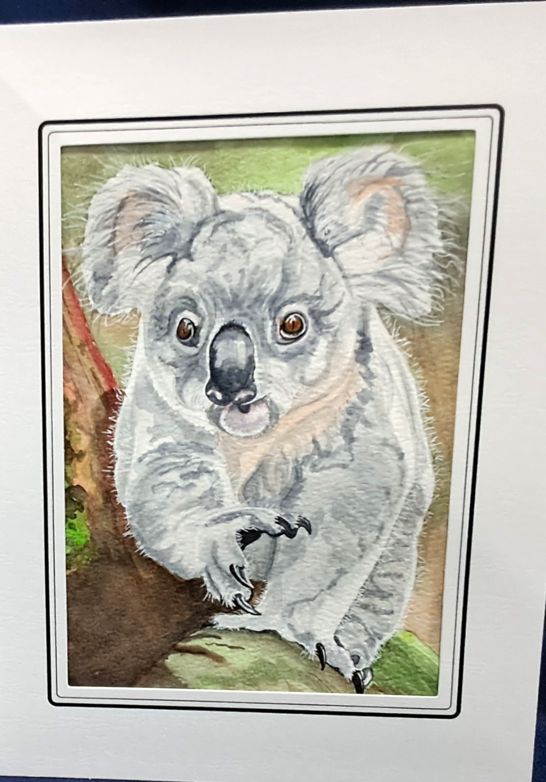 Australian Koala 7″ x 5″ Original watercolor comes in acid free sleeve
