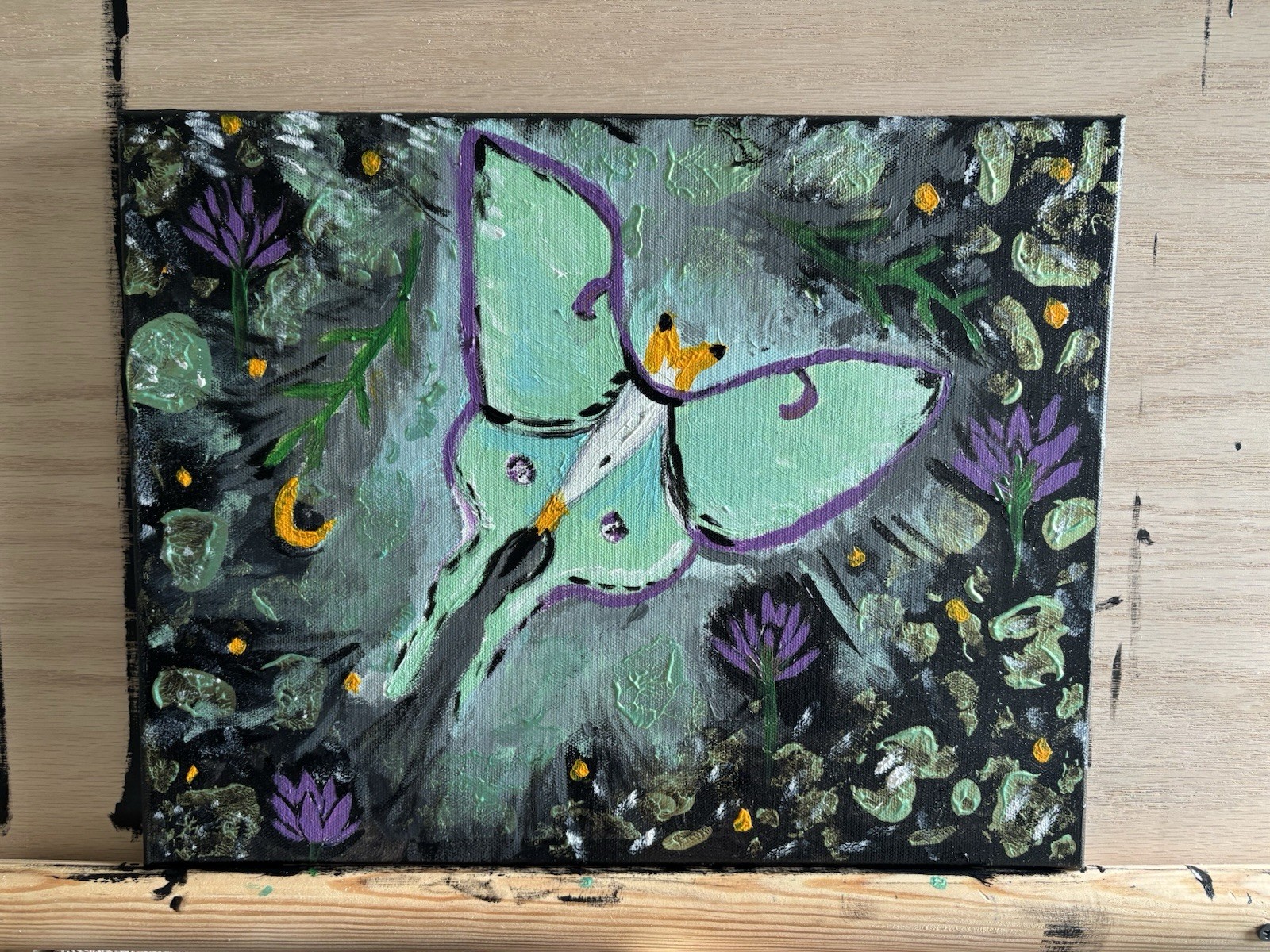 Luna Moth Painting Original Art