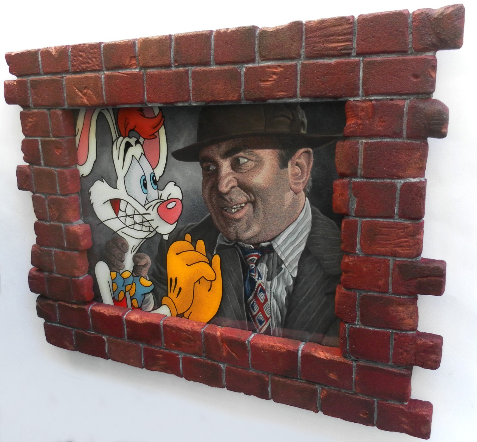 Roger Rabbit ORIGINAL PAINTING custom frame cel fan art OOAK JoKa