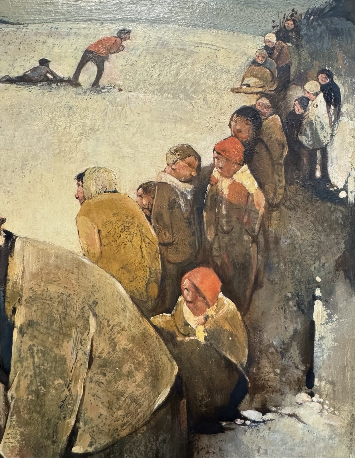 Exceptional 20th C. Willem van den Berg “Children in the Snow” Oil Dutch Master