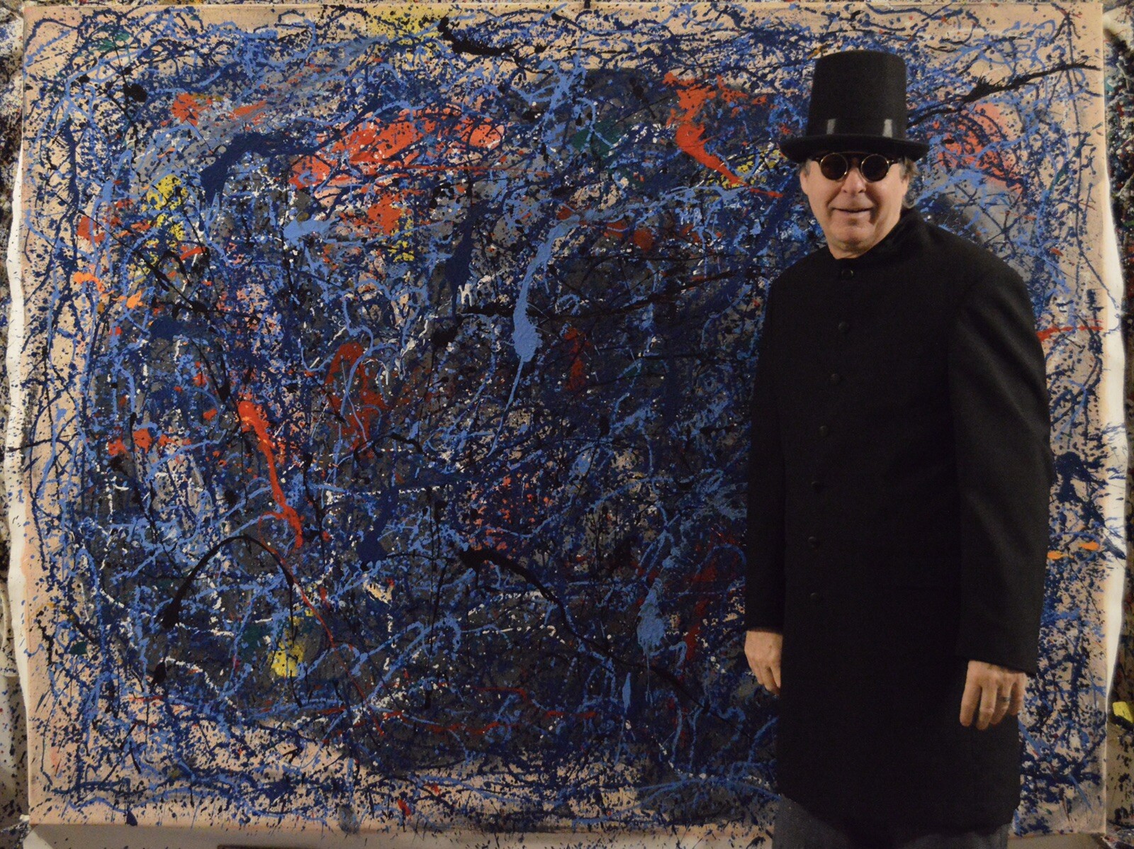 Jackson Pollock style canvas￼￼￼ Painting 81” X 62” XL (6ft. 9in.)Abstract,Modern