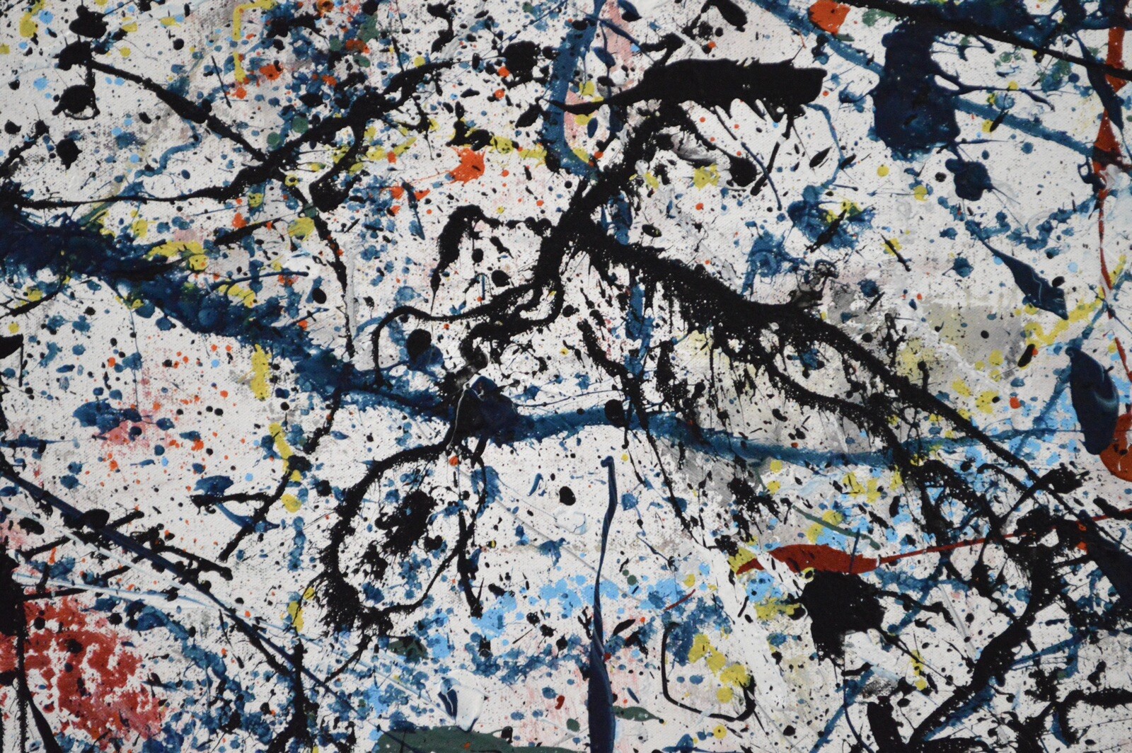 Pollock/Richter style Professional Painting 81” X 62”(6ft 9in)Abstract Modern XL