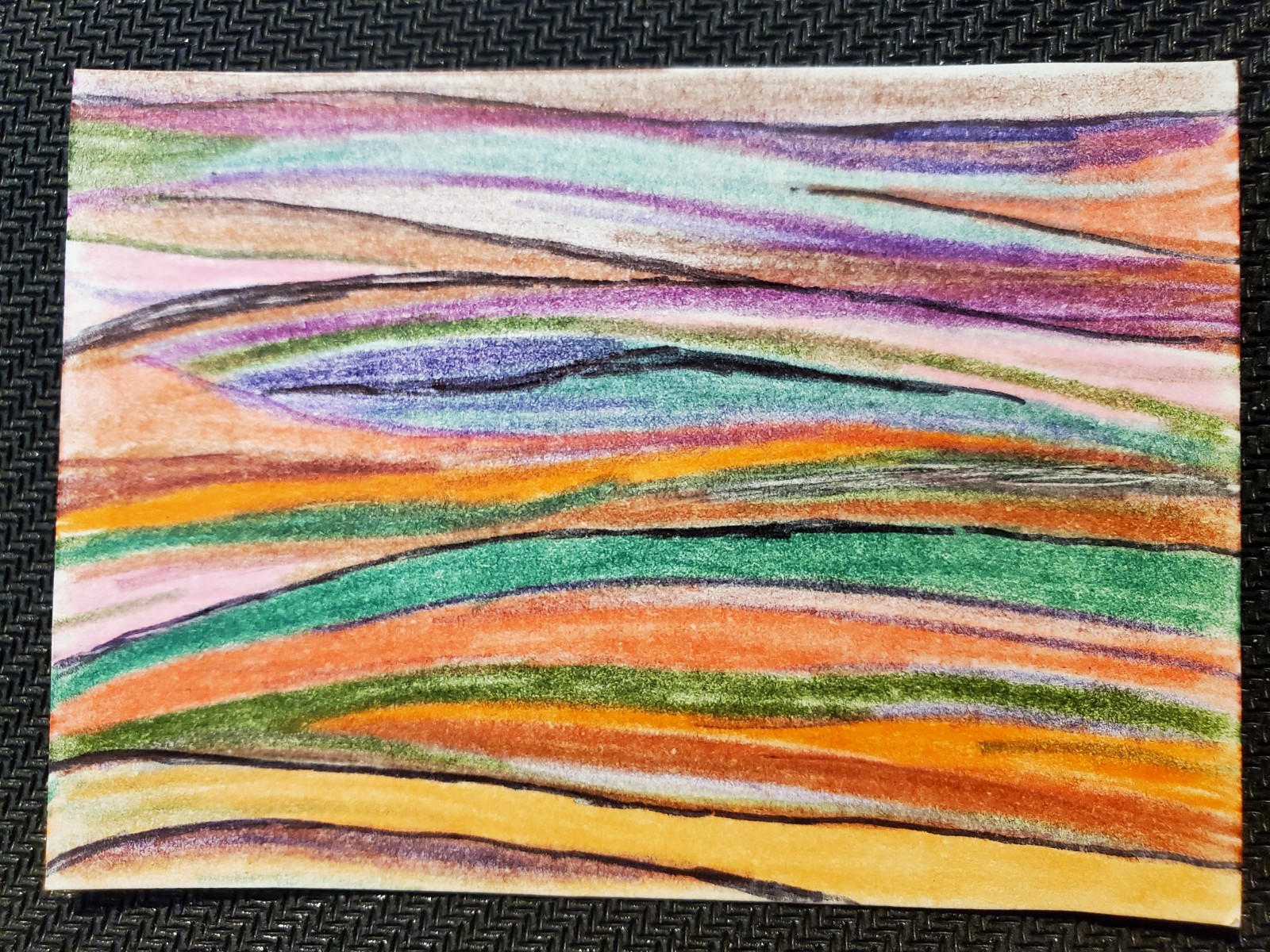 ACEO Original Art Card 3.5×2.5 inches Abstract Pen/Pencil Signed WGF 2025.0730