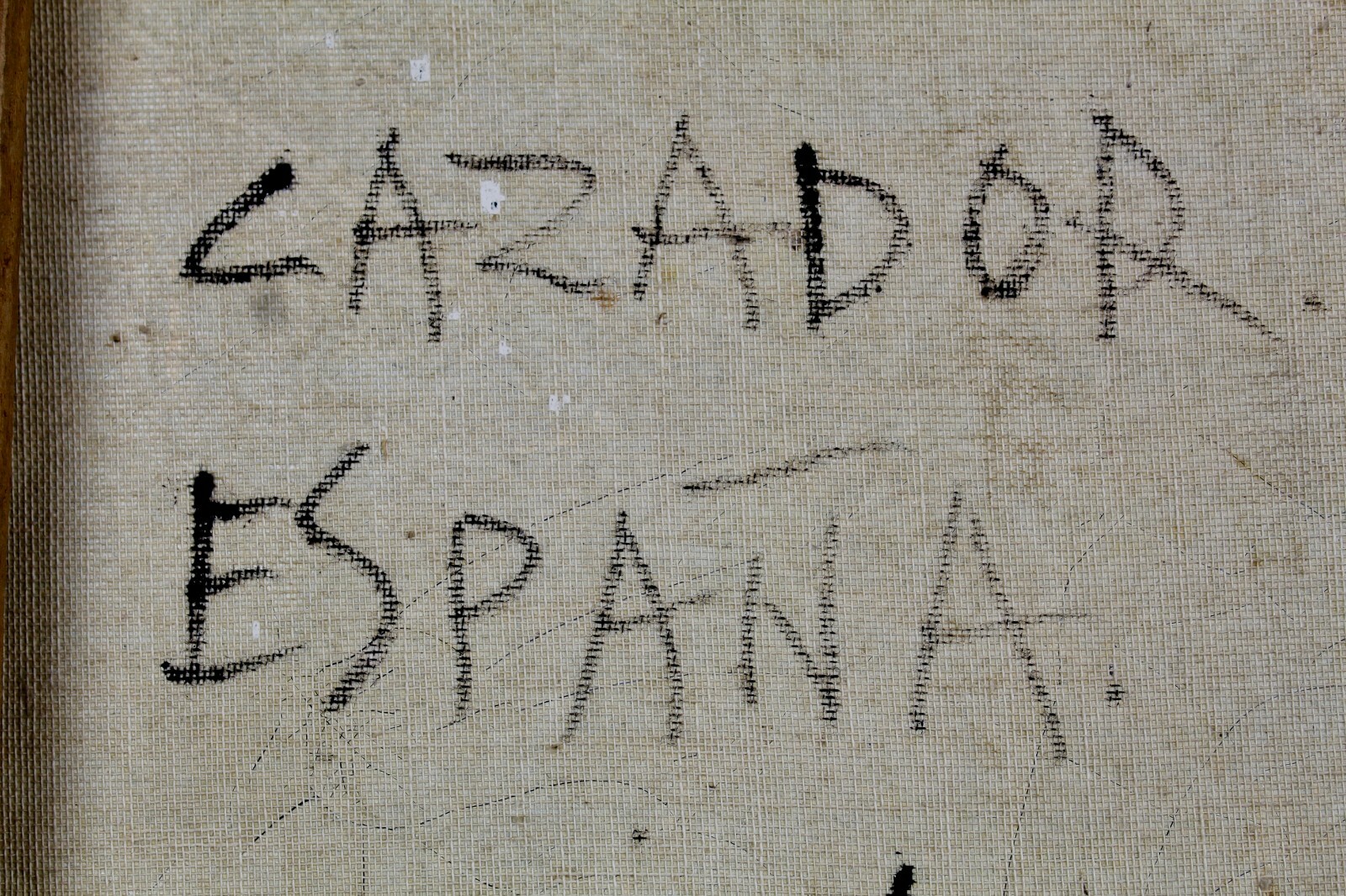 ORIGINAL FERMIN SANTOS SIGNED PORTRAIT, CAZADOR ESPANA