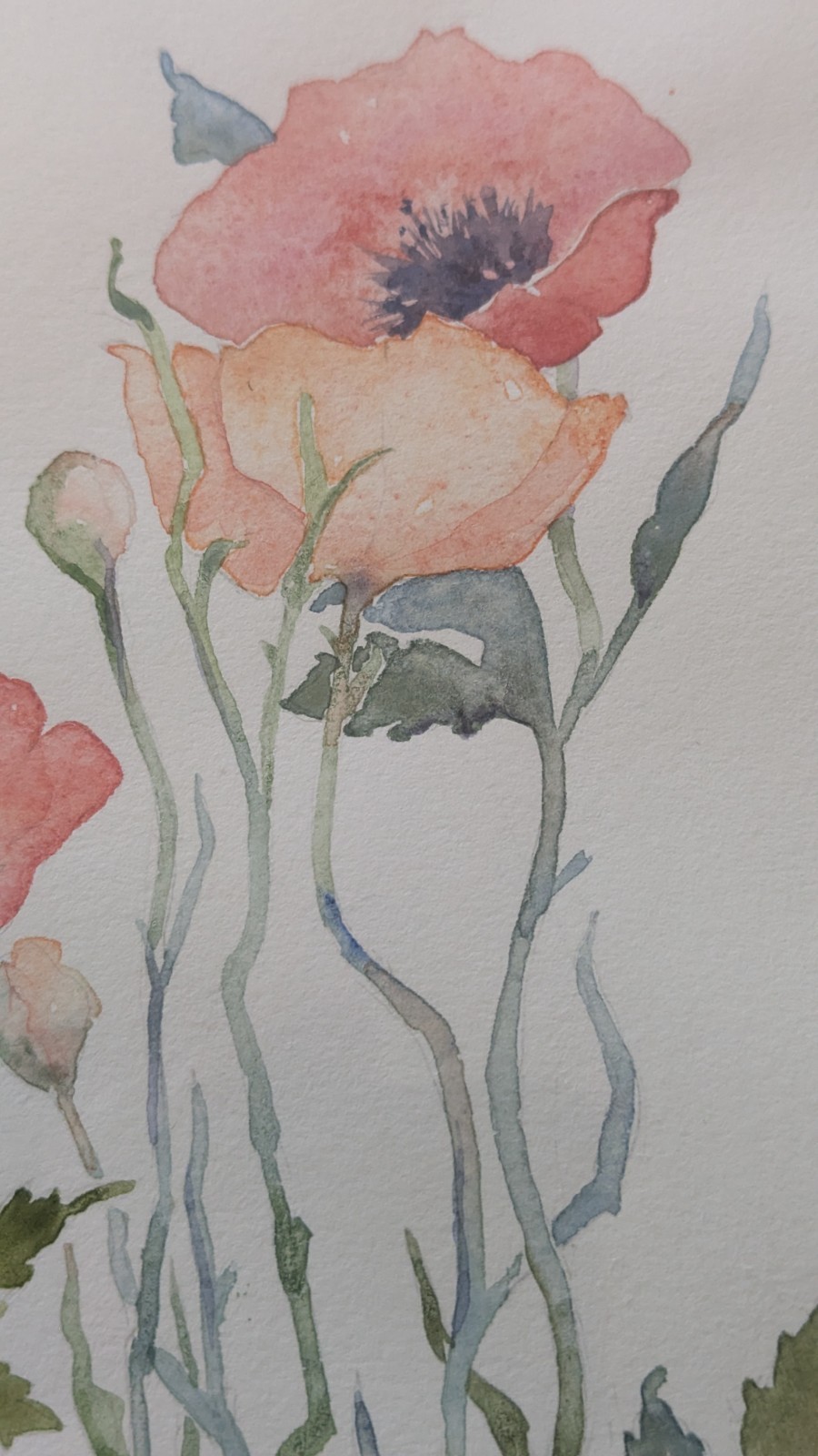 Framed Matted Signed Watercolor Painting By Ann Diekarz 1992 16.25″x16.25″