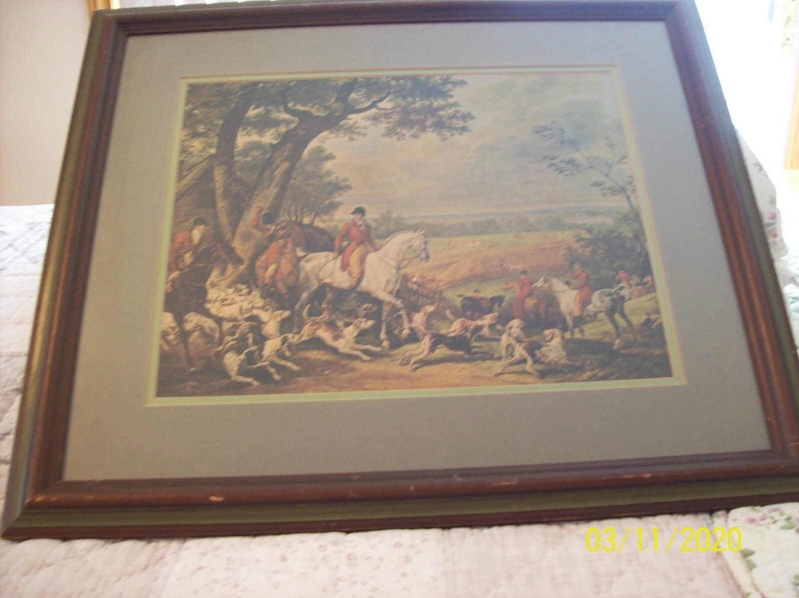 Hunting in Fontainebleau Forest By Carle Vernet, 1780-1830 French Litho Print