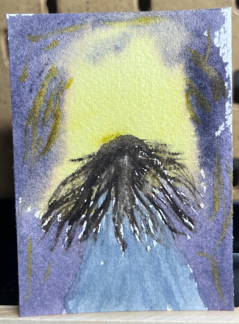 ACEO Original Art Card Watercolor Magic Whimsy Myths Ooak annesartdesigns