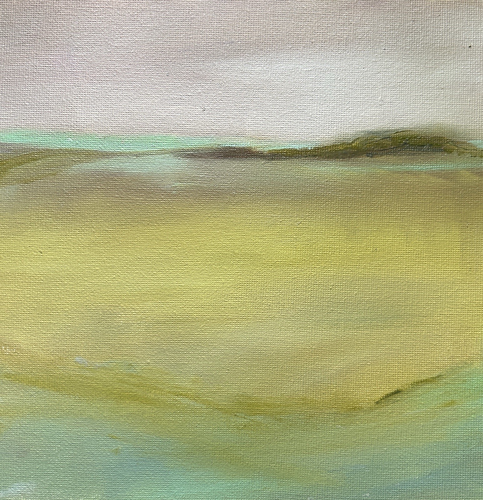 Original painting – WHISPER GREEN POOL – landscape on linen