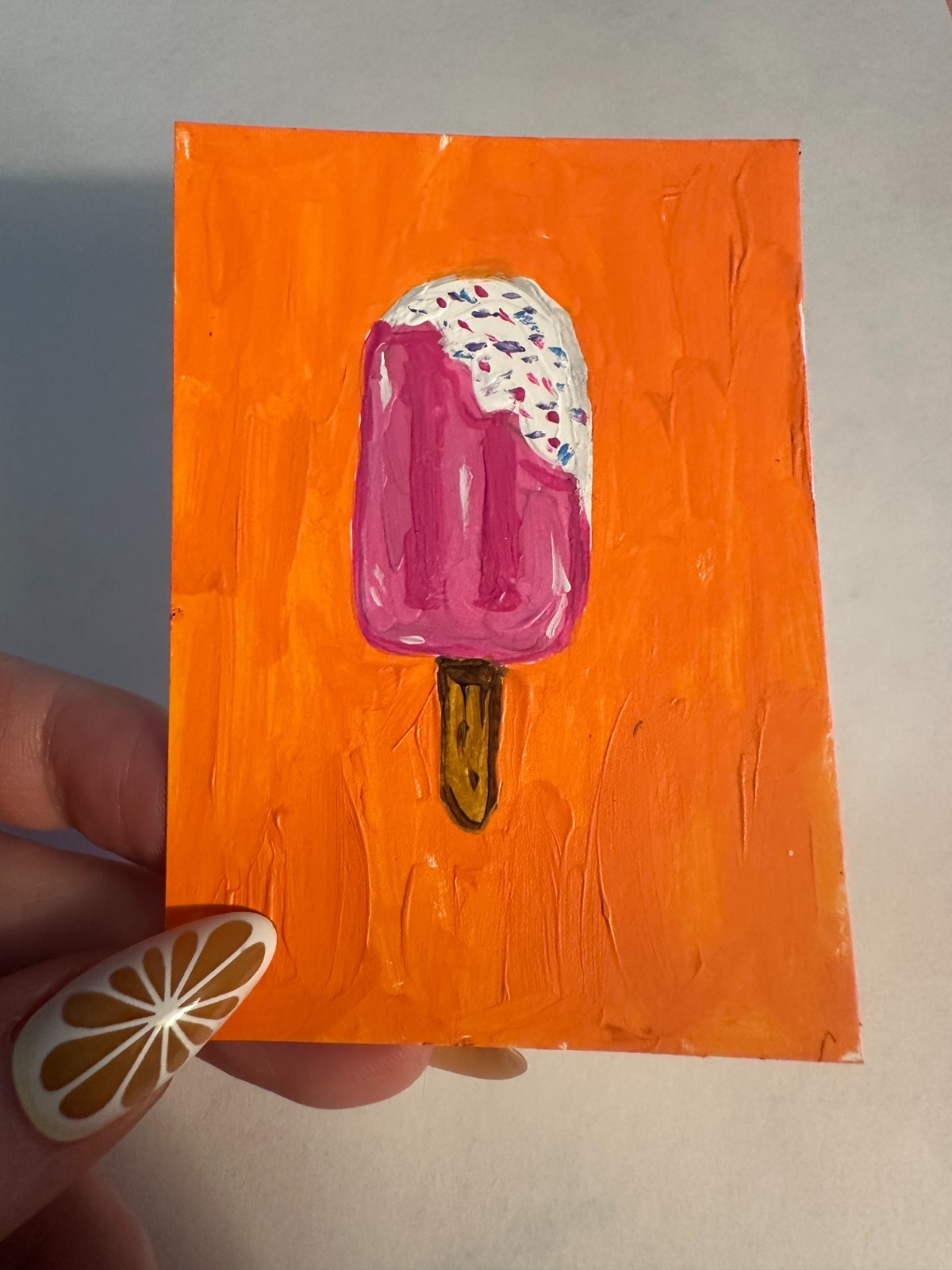 ACEO original popsicle acrylic painting