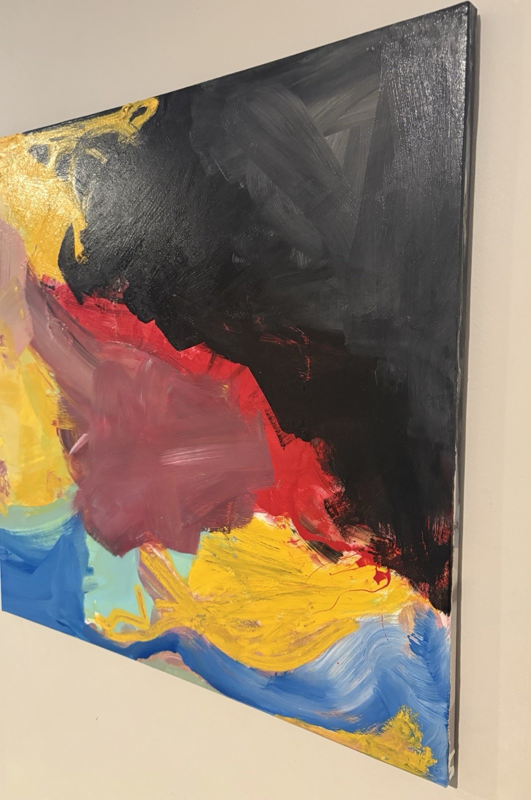 Abstract Acrylics Painting (Set of 2 Canvases)22×22 56x56cm By : Alfred Liriano