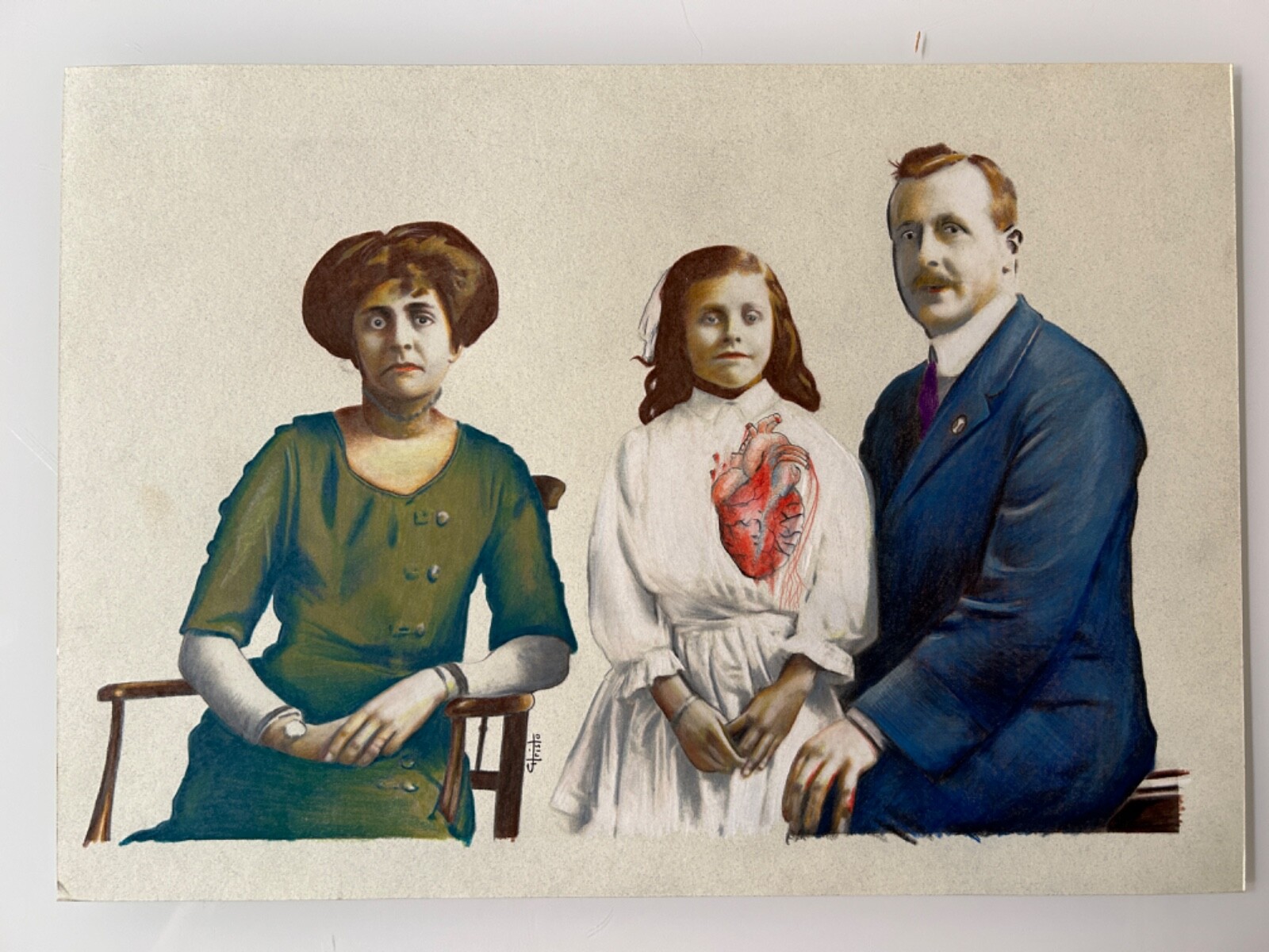 Family in Mixed Media by outsider artist Christabel Christo