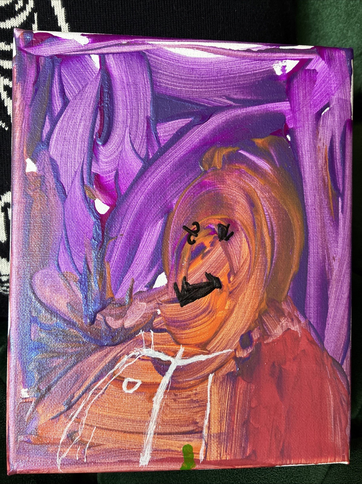Buckethead Unsigned Art Painting 8 x 10 Titled MOM 24 Henry Hackler 2024 Rare