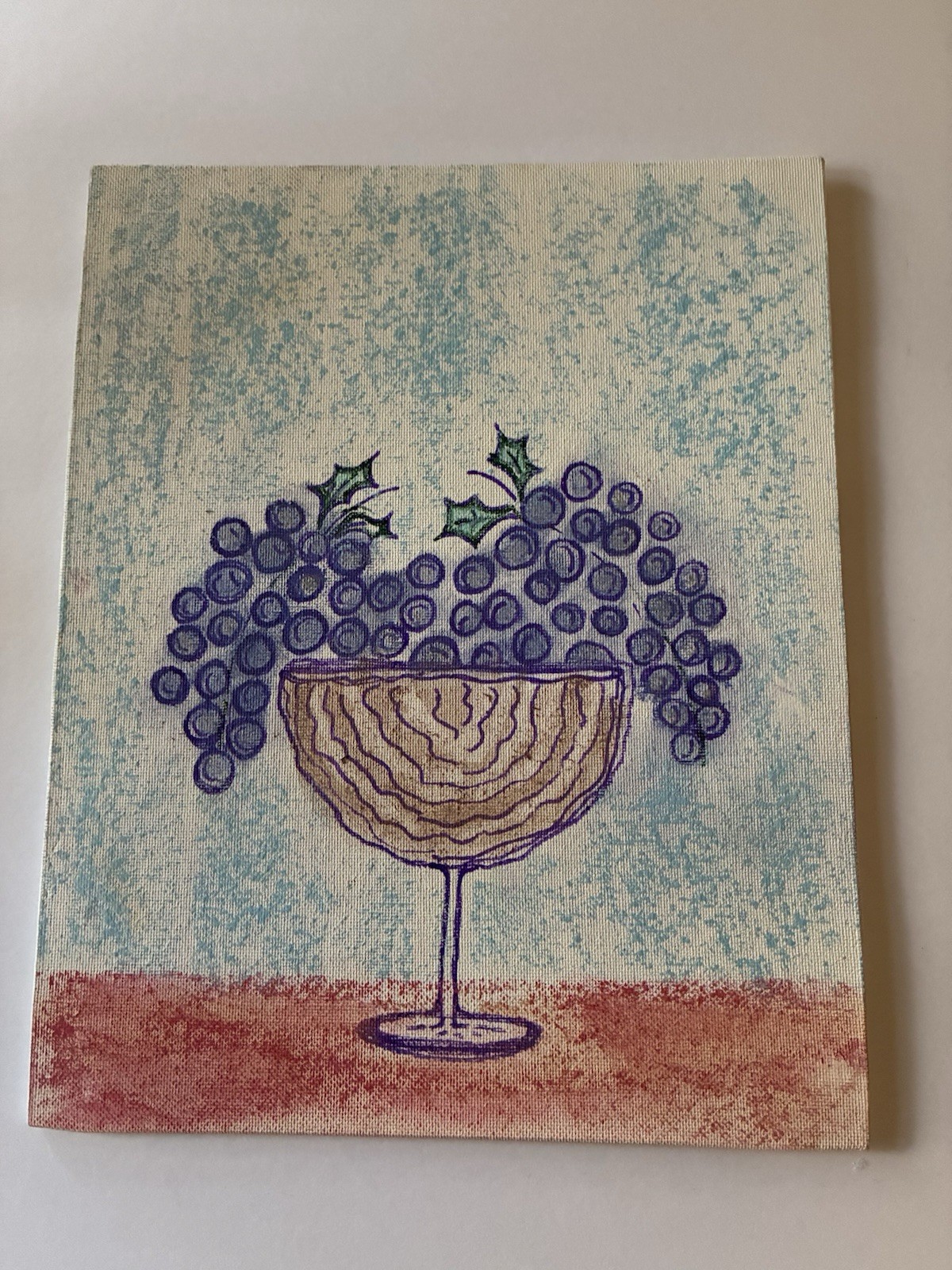 Soft Pastel Grapes In Glass