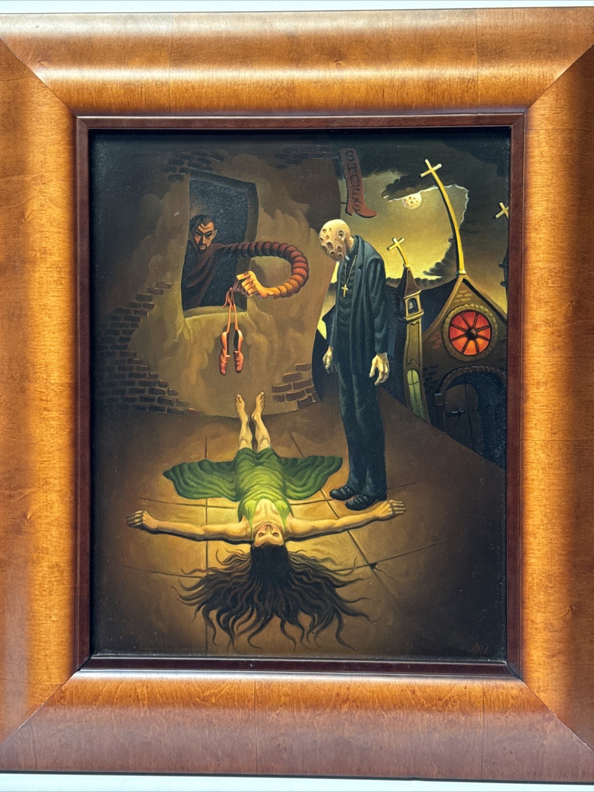 Surrealist Painting Surrealism William Sala Listed Modernist Urban Iconic Woman