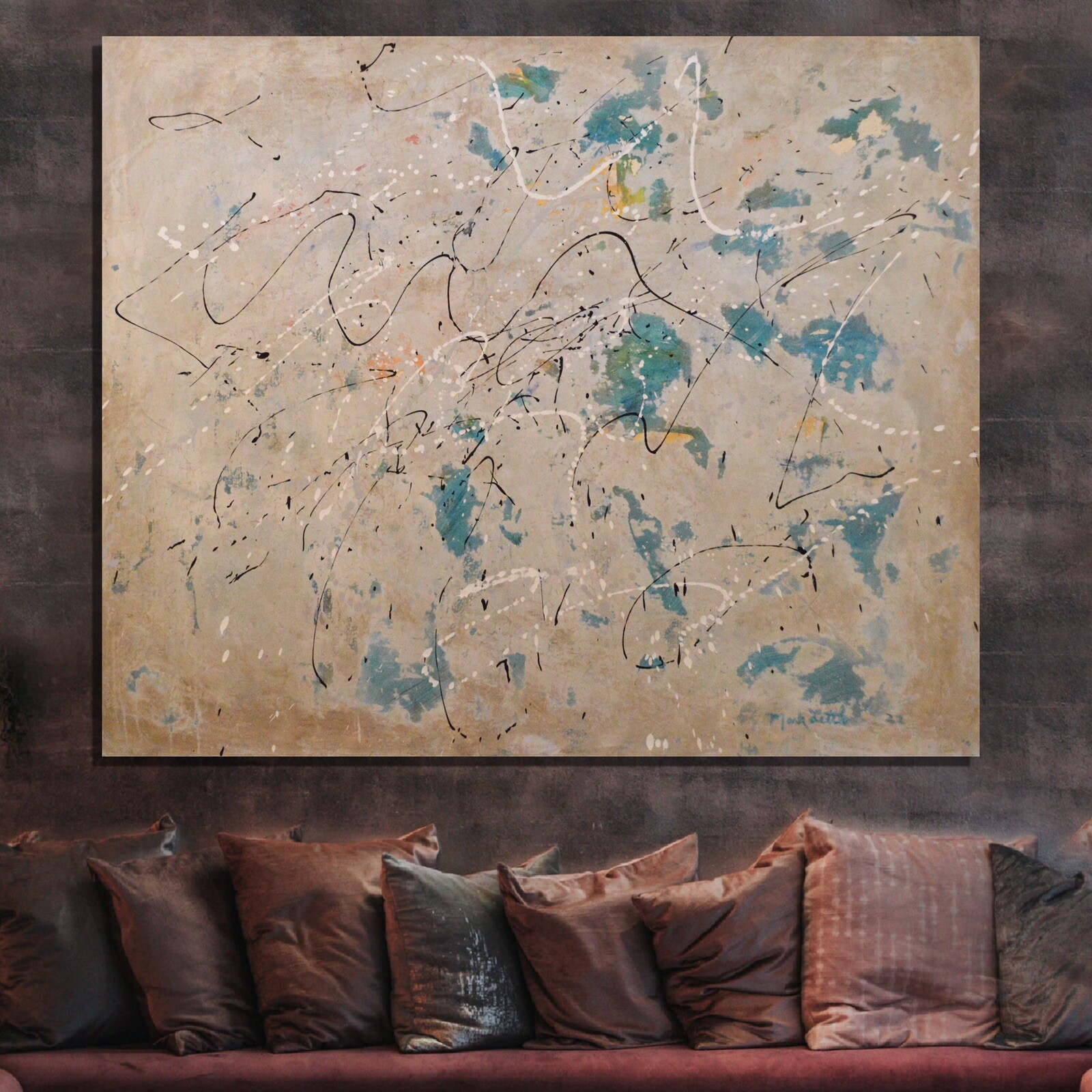Mark Little, Original, Painting, 72” X 60” Acrylic, Abstract, POP Art, Modern XL