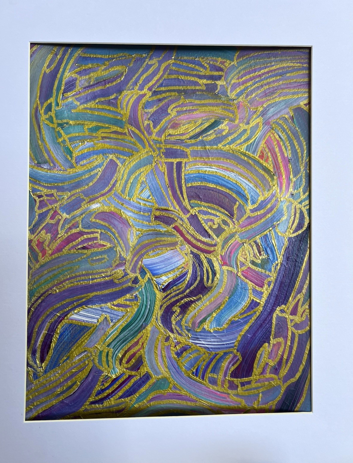 Painting Original Abstract Art Matted 11×14 Modern Acrylic Wall Decor Jimarieart