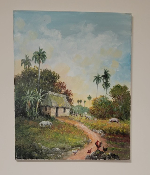 CUBAN ART BY J.M.GIL. ORIGINAL PAINTING ON CANVAS!! CUBA BOHIO BACKCOUNTRY