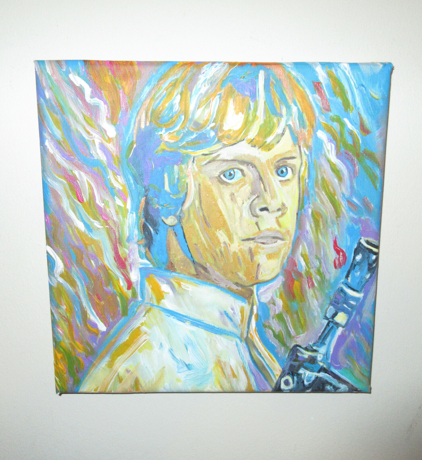 Star Wars Luke Skywalker SCI Fi Original Pop Graffiti Spray Paint Art 10″ x » 10