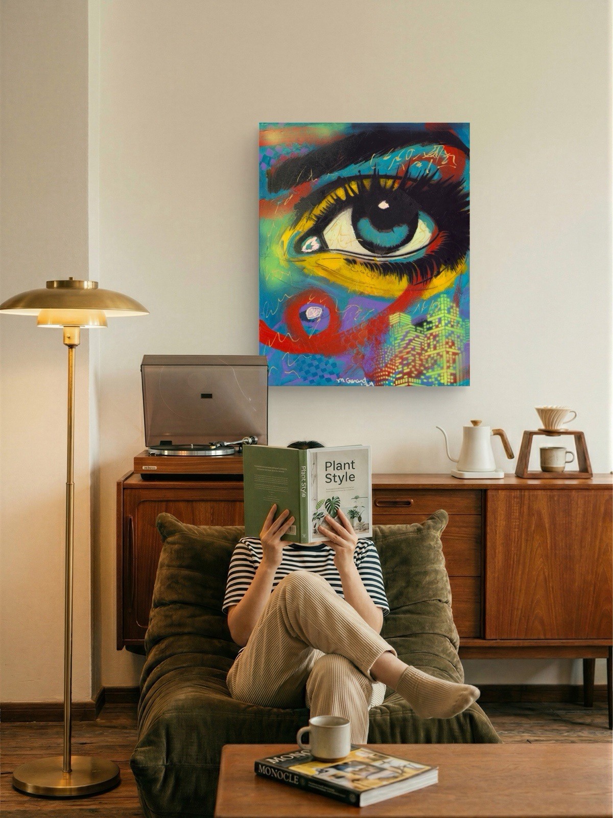 GERARD 16X20 IN-Abstract Expressionist Pop Original Painting Canvas Women