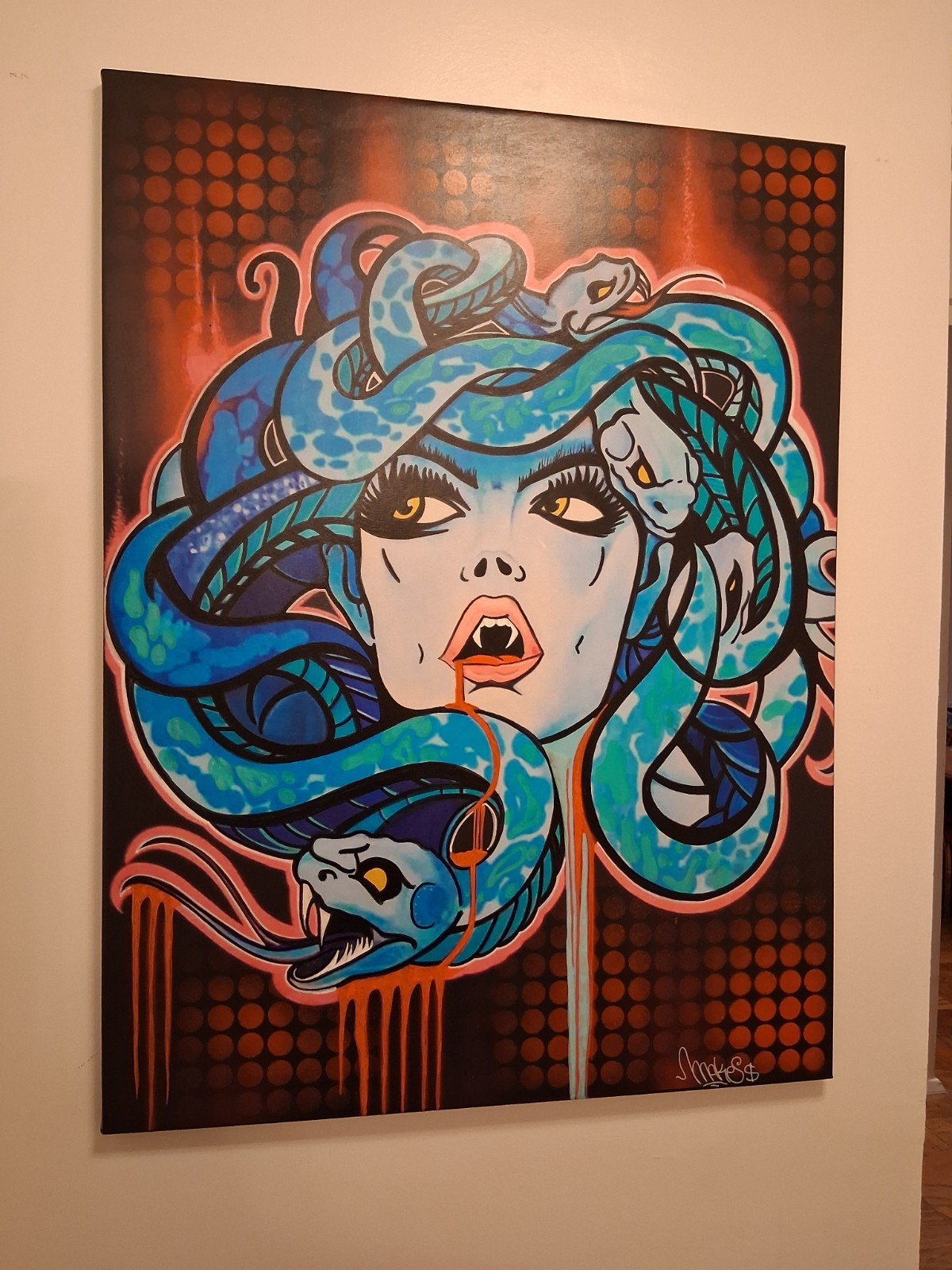 Original Medusa Painting – 30 x 40 Inches – Hand Painted Original Canvas