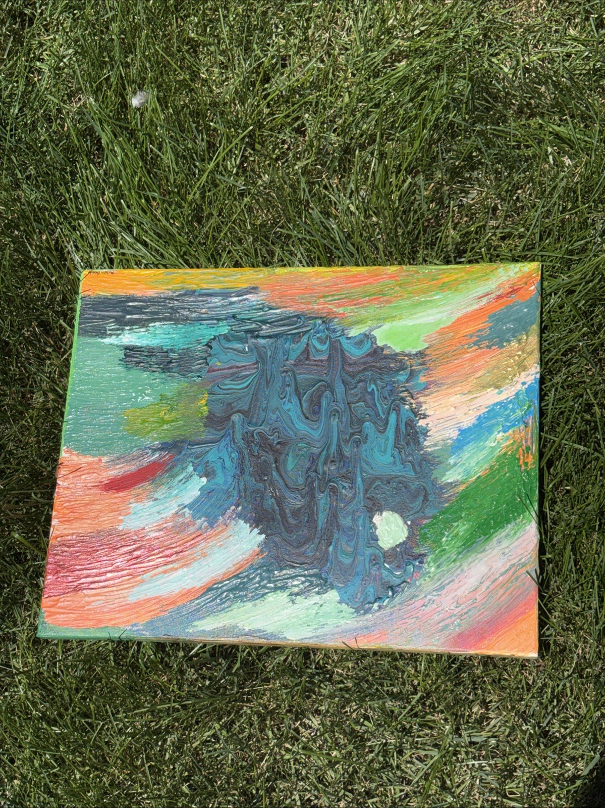 Abstract Acrylic Painting 16×20 Inches Multi Color On Canvas Original Art