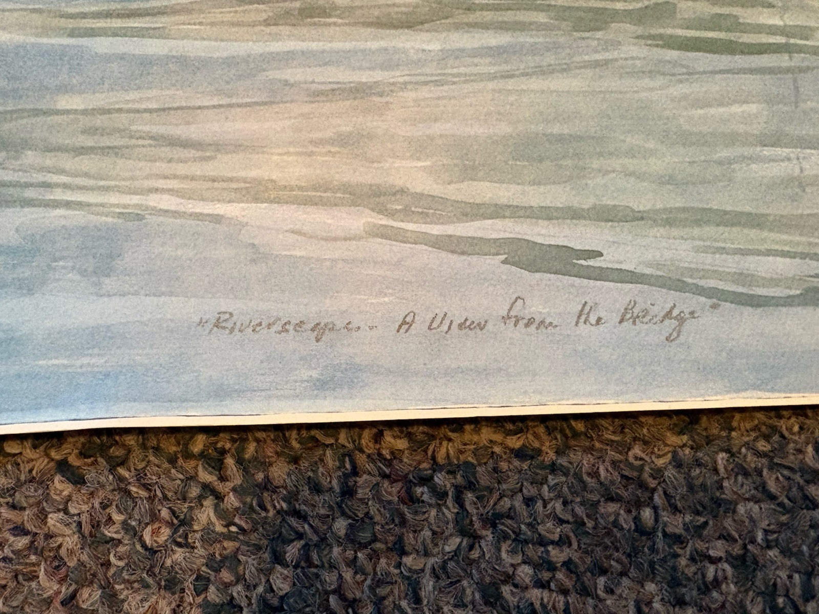 Beverly Jockers Ltd Edition Signed Print Riverscape a View from The Bridge WC