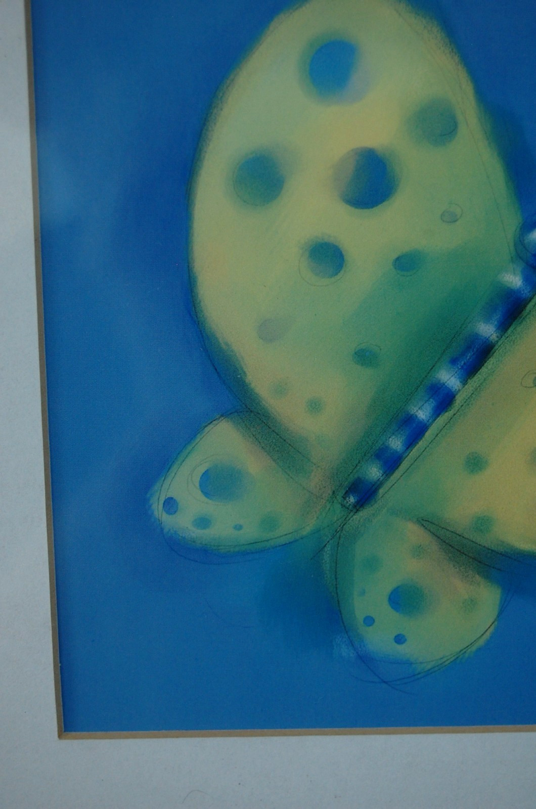 FRAMED VINTAGE 2002 ANTHONY MORROW BUG BRIGHT SERIES COLOR ART PRINT: BUTTERFLY