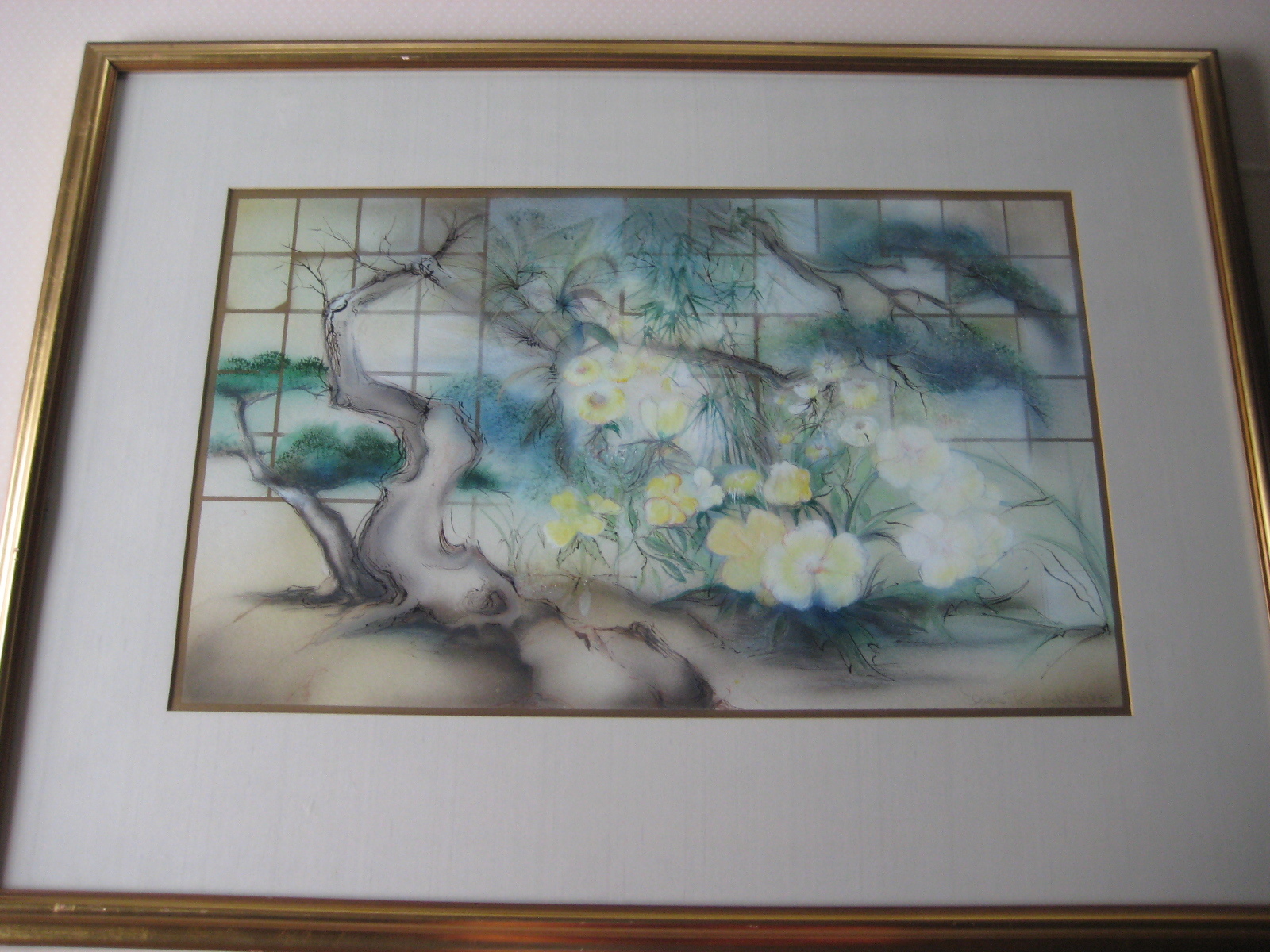 Original Watercolor Painting By James R. Lawrence W/wooden Frame, 28 1/2″ X 18″