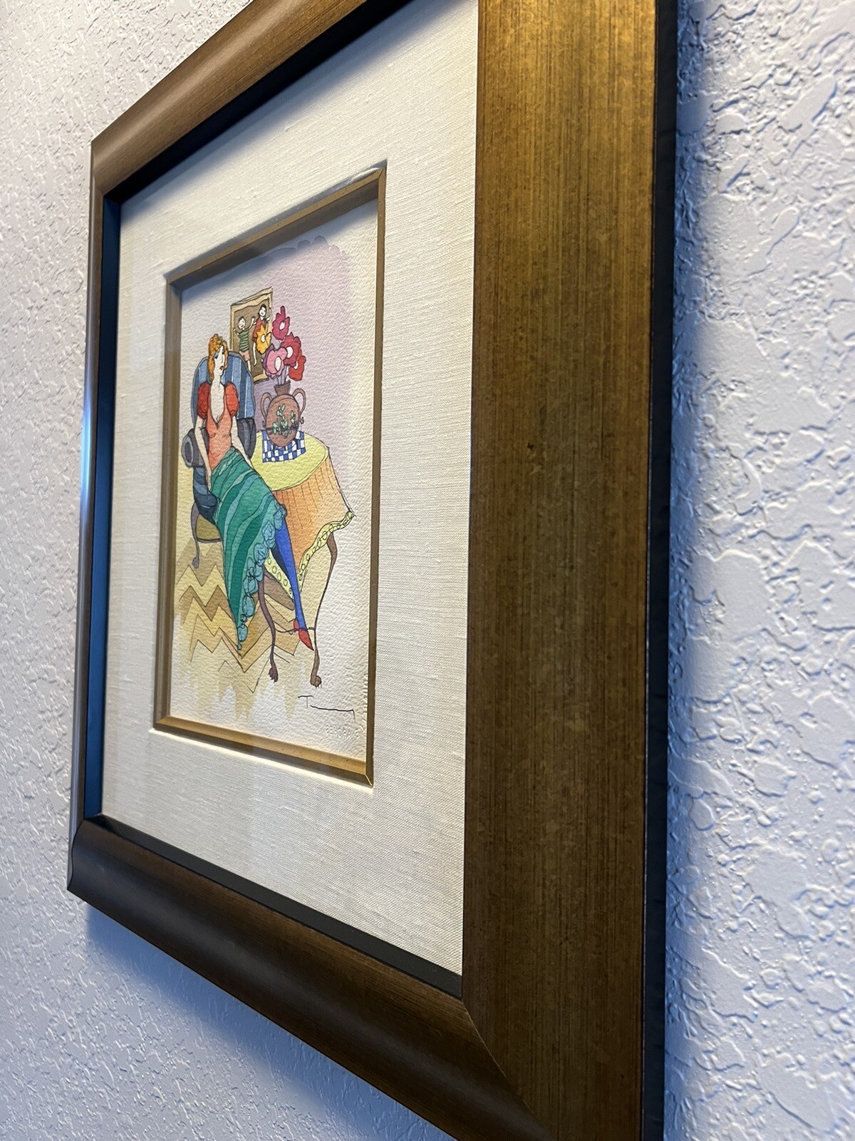 Itzchak Tarkay Original Painting, Hand Signed «Morning Break»