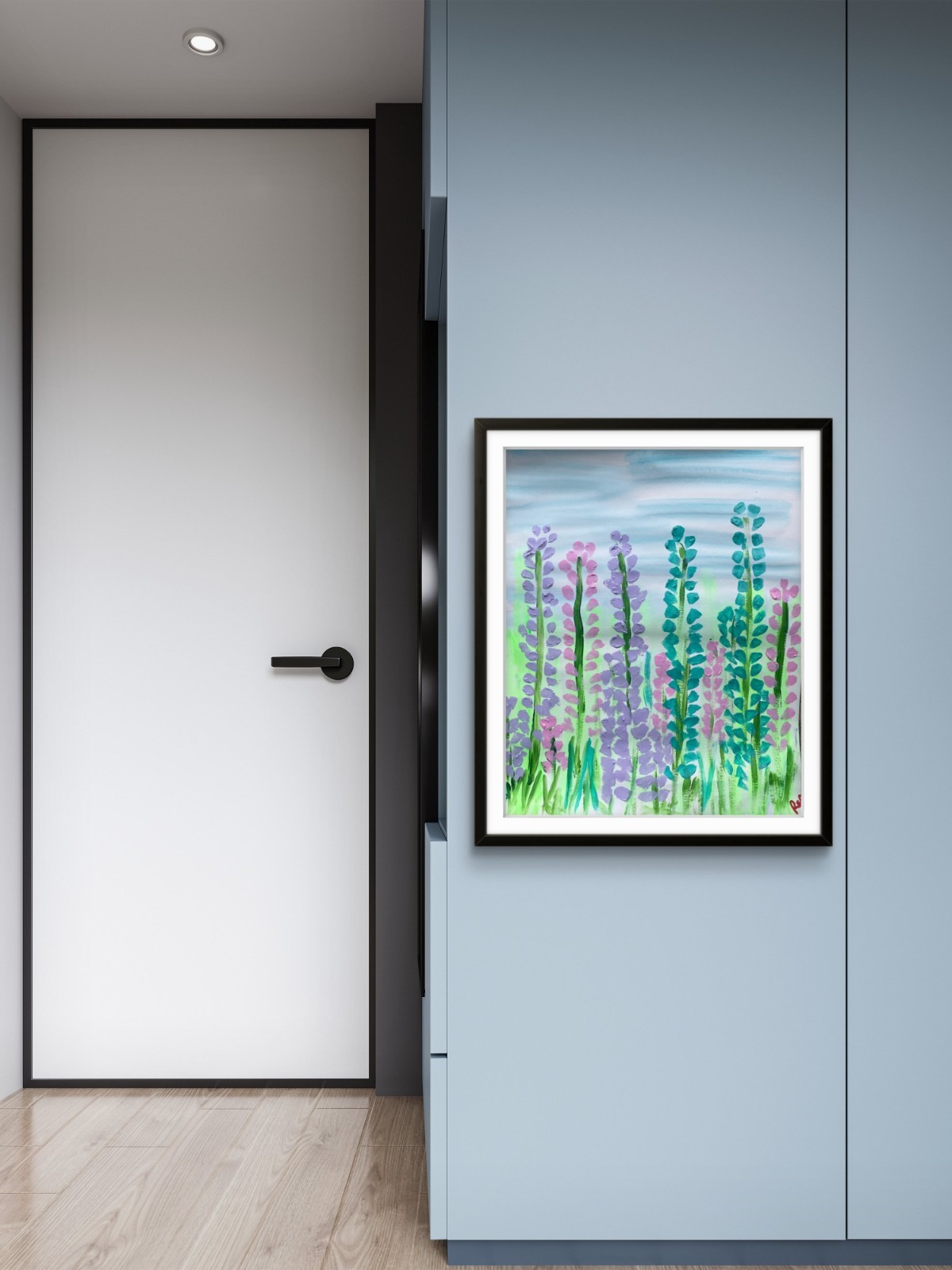 Roadside Flowers 11X 14″ Neo Impressionist Acrylic Painting Canvas Loose Paper