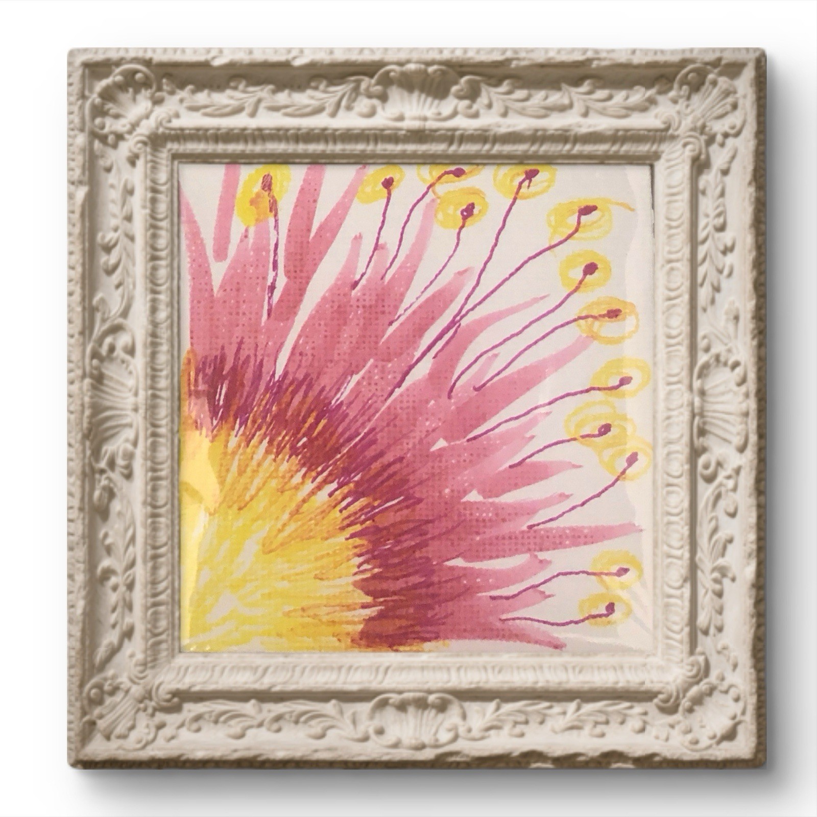 BLESSED#109 2×2 Original Art Modern Minimal Floral Emotion Poet Abstract Nature
