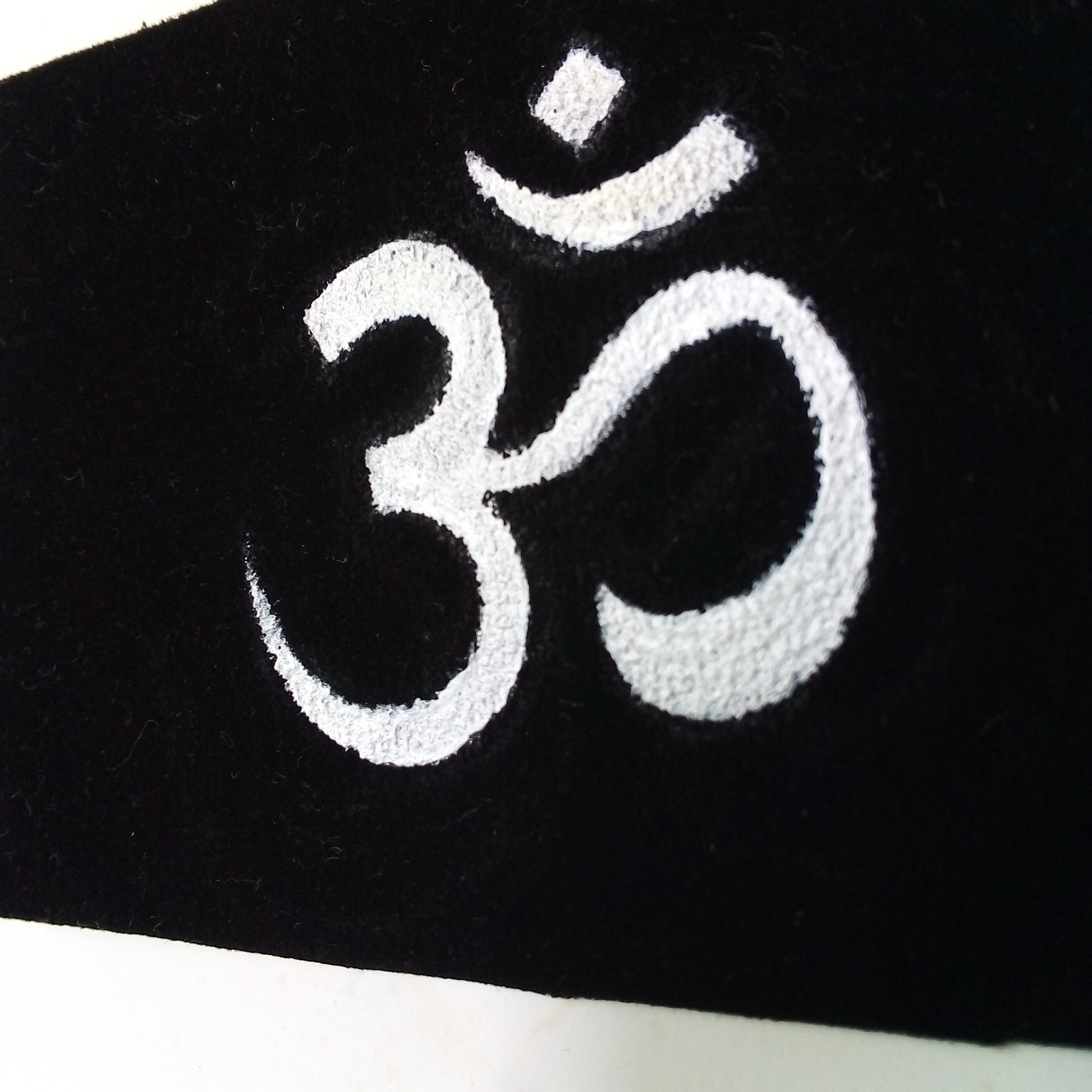 Om Aum Symbol ACEO Religious Spiritual Yoga Meditation Zen Art on Velvet Canvas