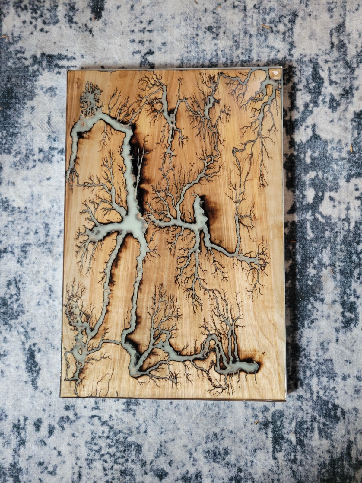 Handmade Fractal Burn Resin Art
