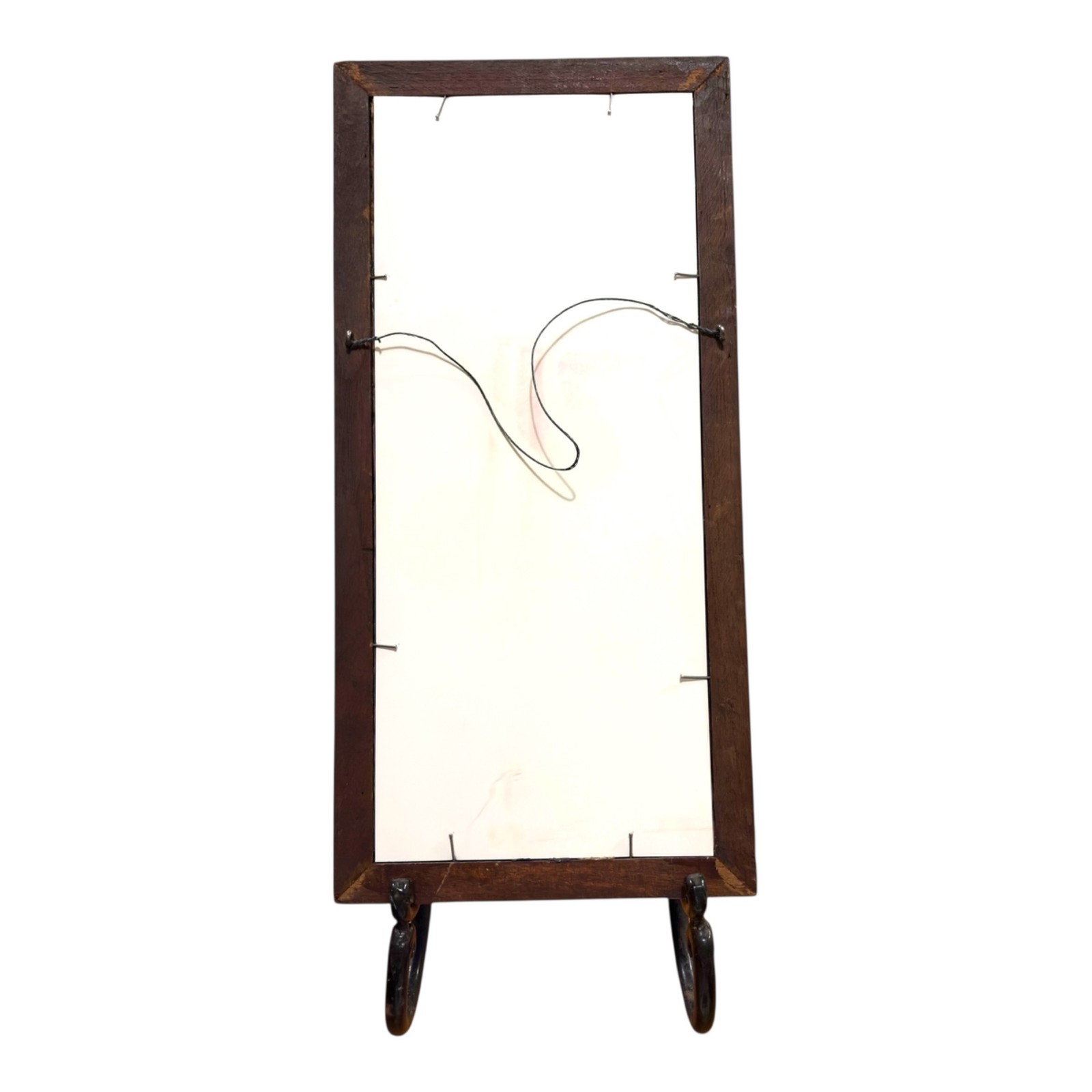 Framed Feather Peacock Art Dopamine Floral Accents Rustic Wooden Frame 14″ x 7″