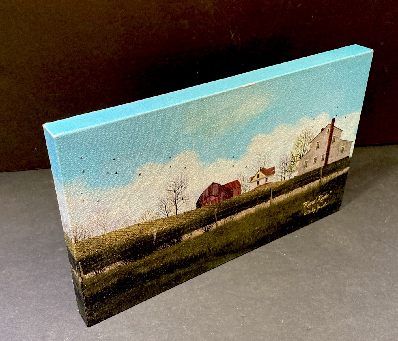 “Rural Route” By Billy Jacob’s Wall Mount Small Art Picture On Canvas Farm House
