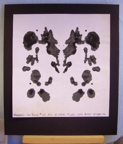 Manson’s Ink Blots # 64 for N Zane Films Ltd ORIGINAL blot painting Abstract ART