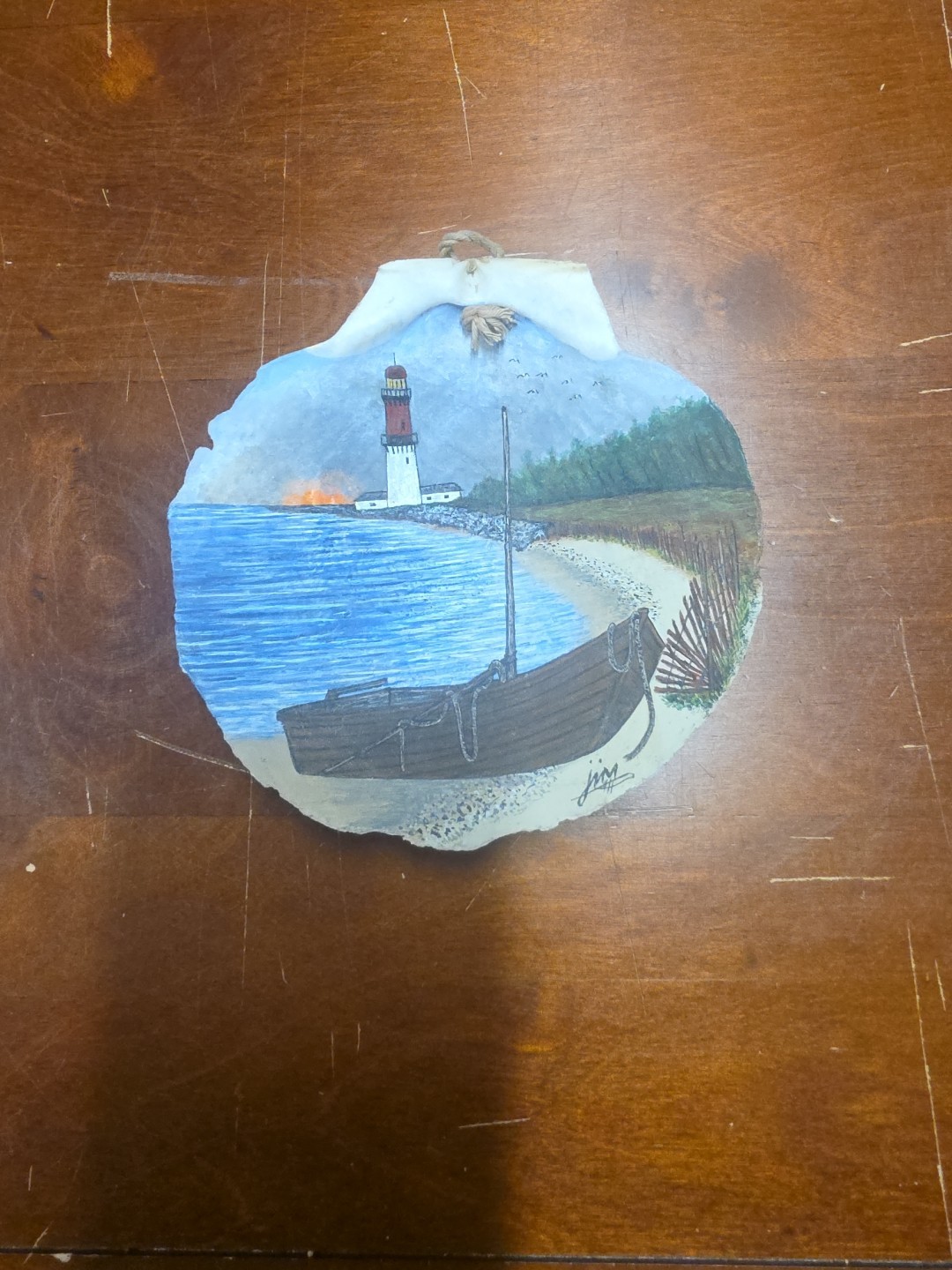 Large Clam Shell Painting