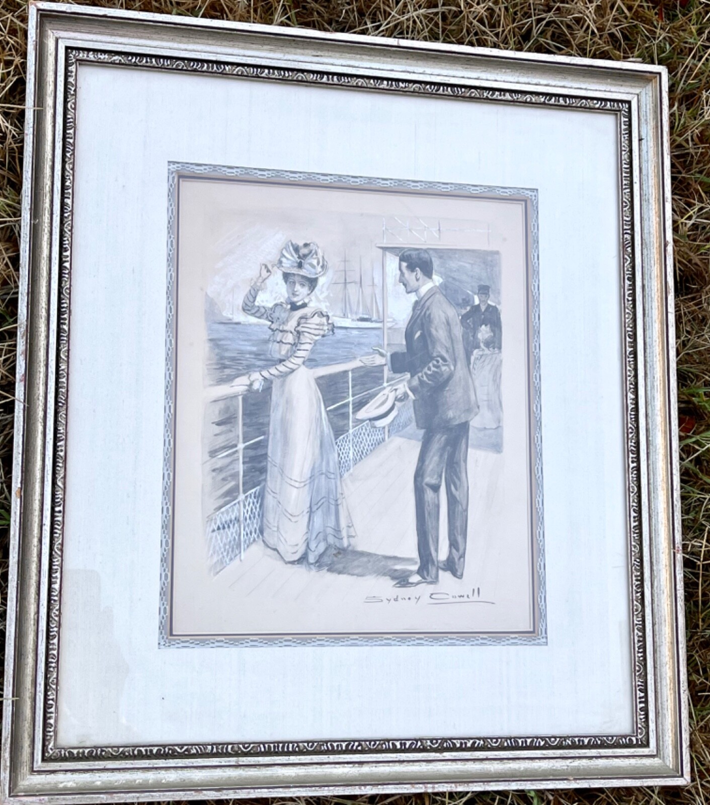 c.1890s ORIGINAL Victorian ART ILLUSTRATION by SYDNEY COWELL Arthur Conan Doyle