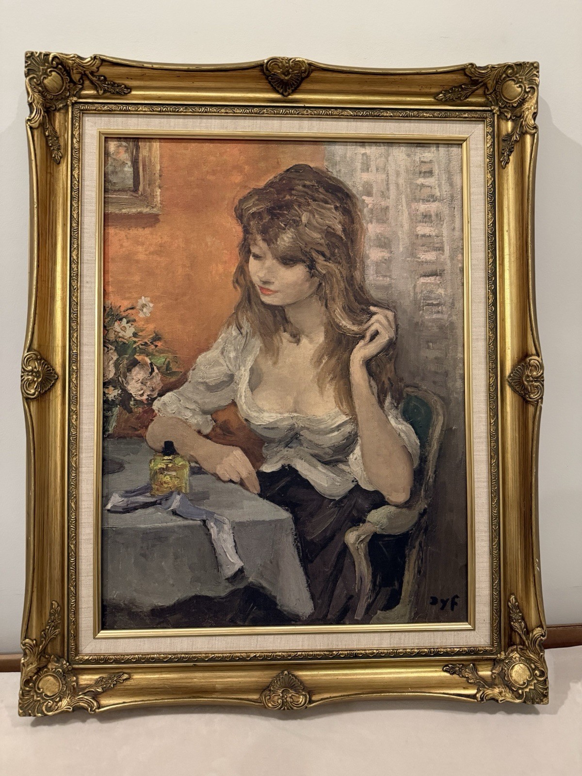Oil painting titled ‘Claudine’ by Marcel Dyf
