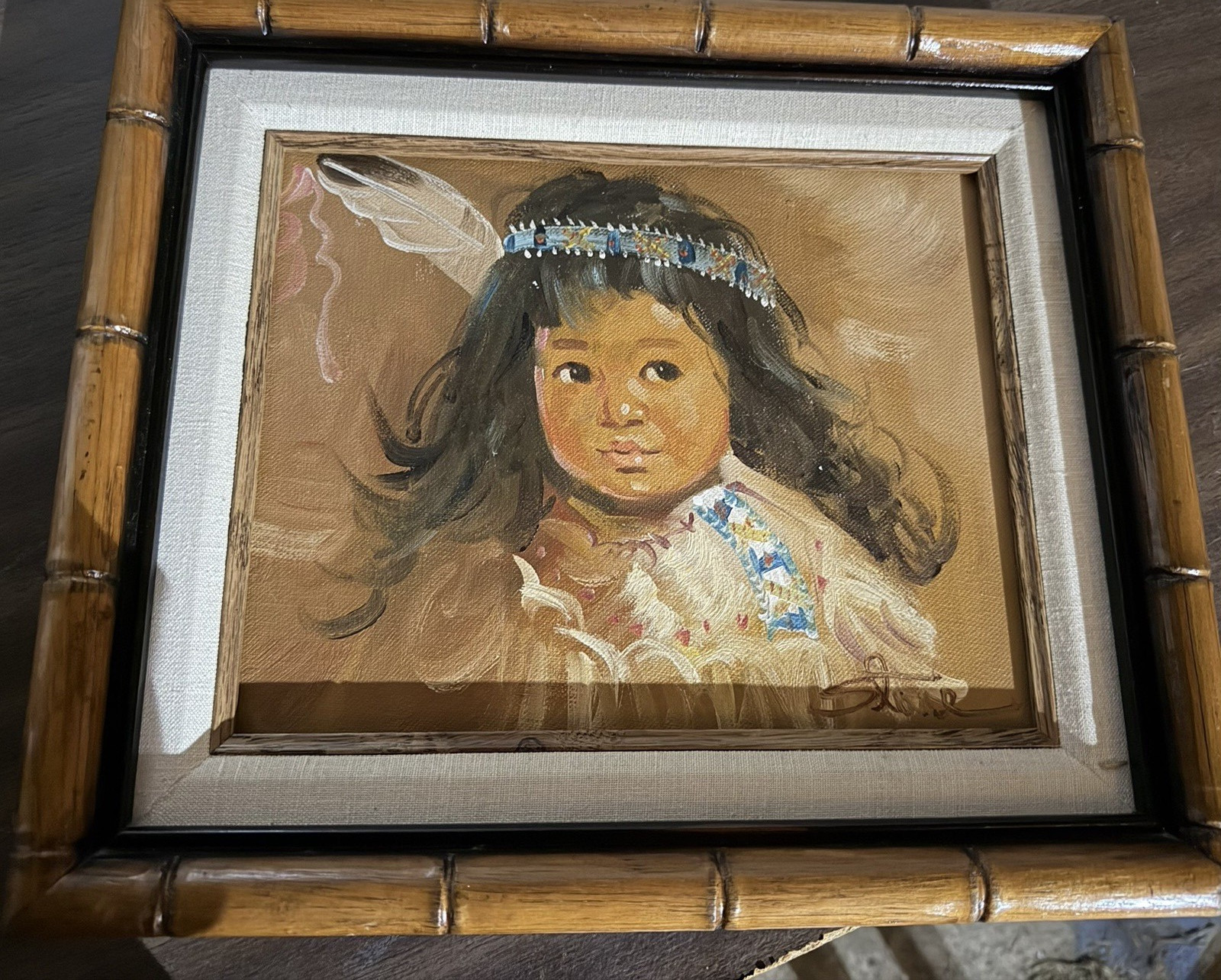 Framed Portrait Painting on Canvas – Girl Portrait, Portraiture Style
