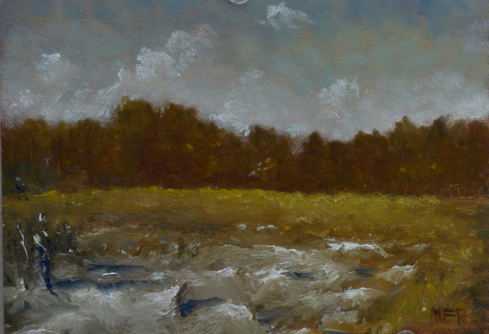 Small Original Art Plein Air Oil Painting 5×7″ on Panel