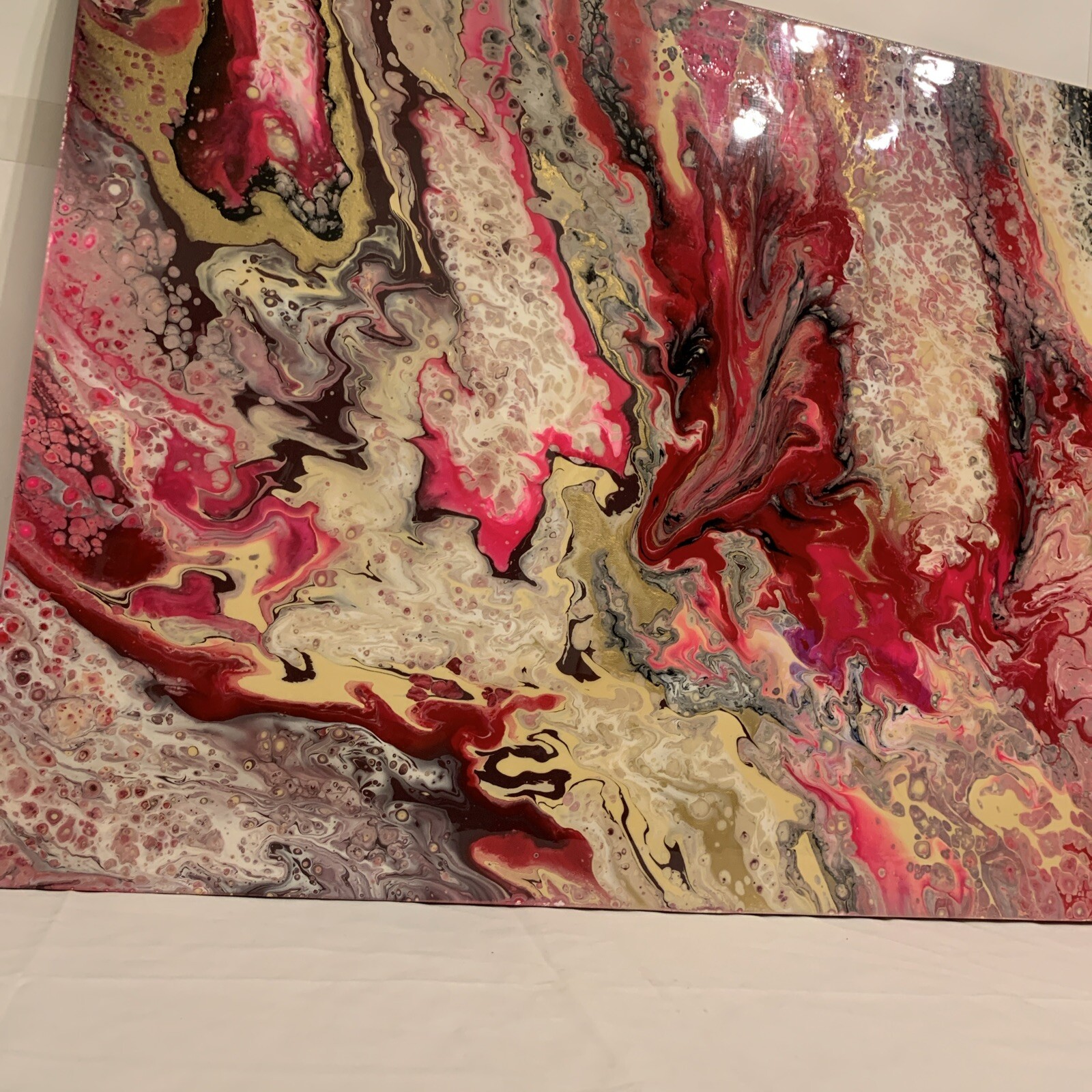 abstract painting on canvas original Fluid Contemporary Art Multi Colors 30×40