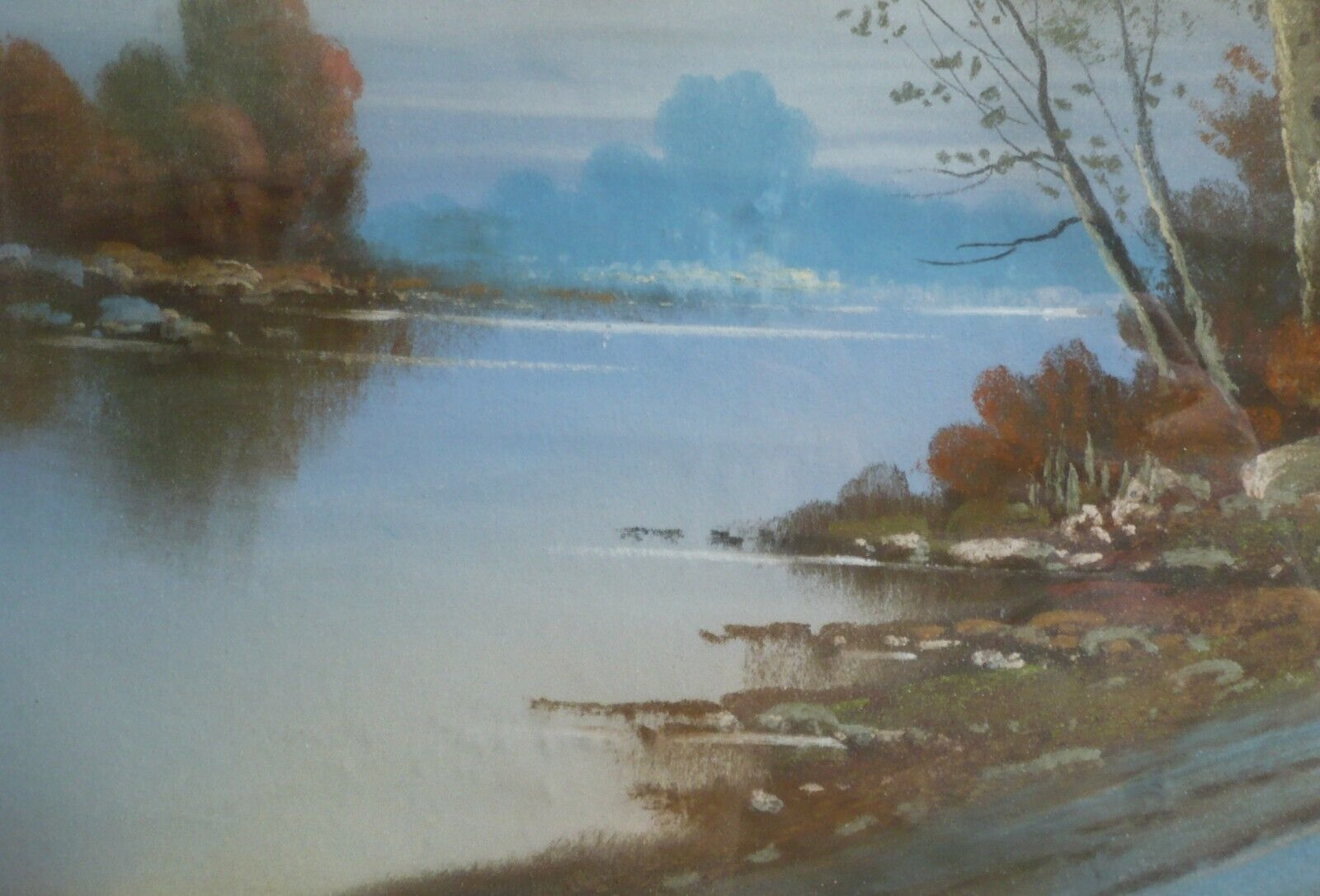 ALBERT GLATTHAAR LISTED PASTEL IMPRESSIONIST LANDSCAPE RIVER ROAD BEAUTY ANTIQUE