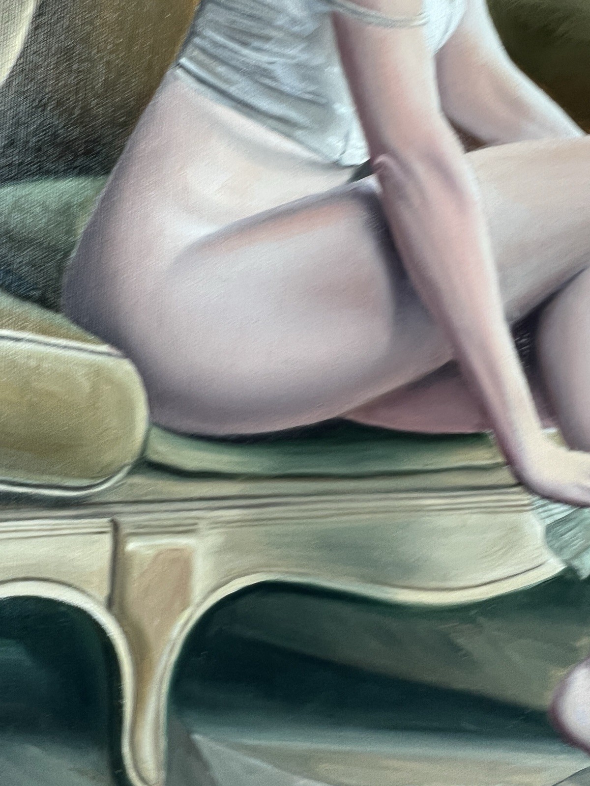 Original Oil Painting, Portrait, Female Figure, Modern Art 20×23,6 Inch