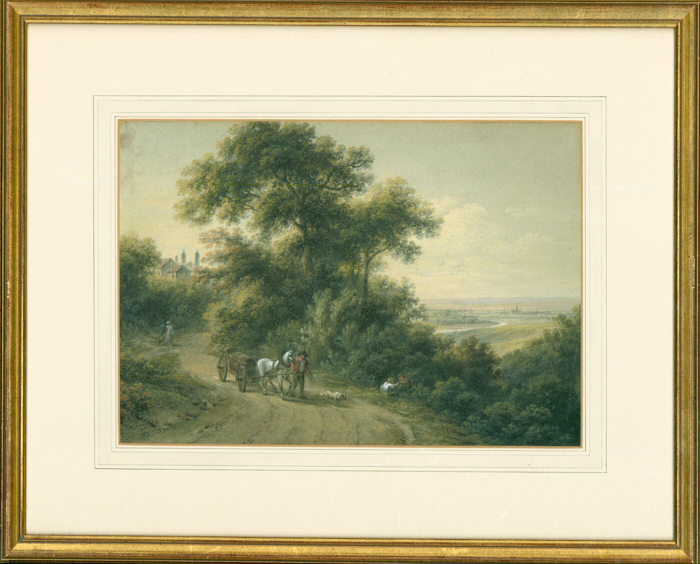 Joseph Mossmer (1780-1845) – 1810 Watercolour, The Road Home