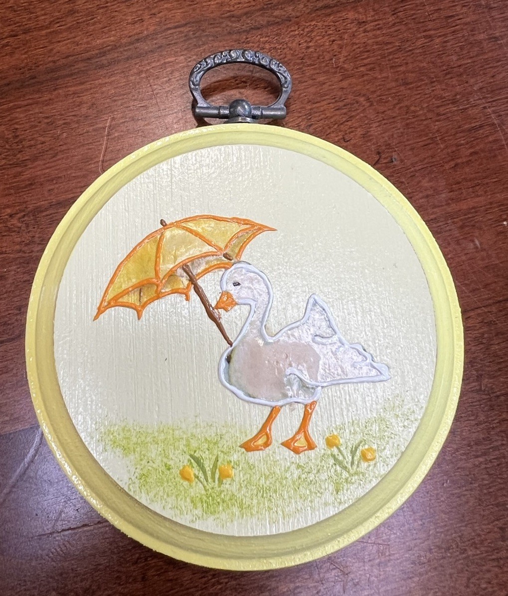 VTG Set 70’s Merri Mates Hand Painted Ducks Duckling Chicks Wall Plaques